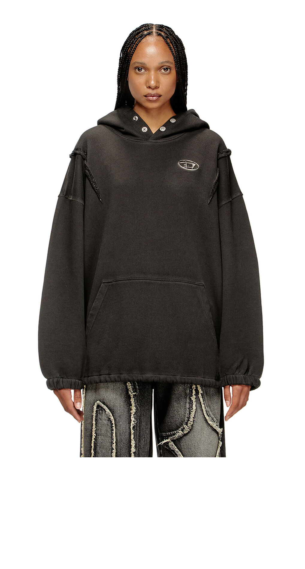 Hoodie with faded effect