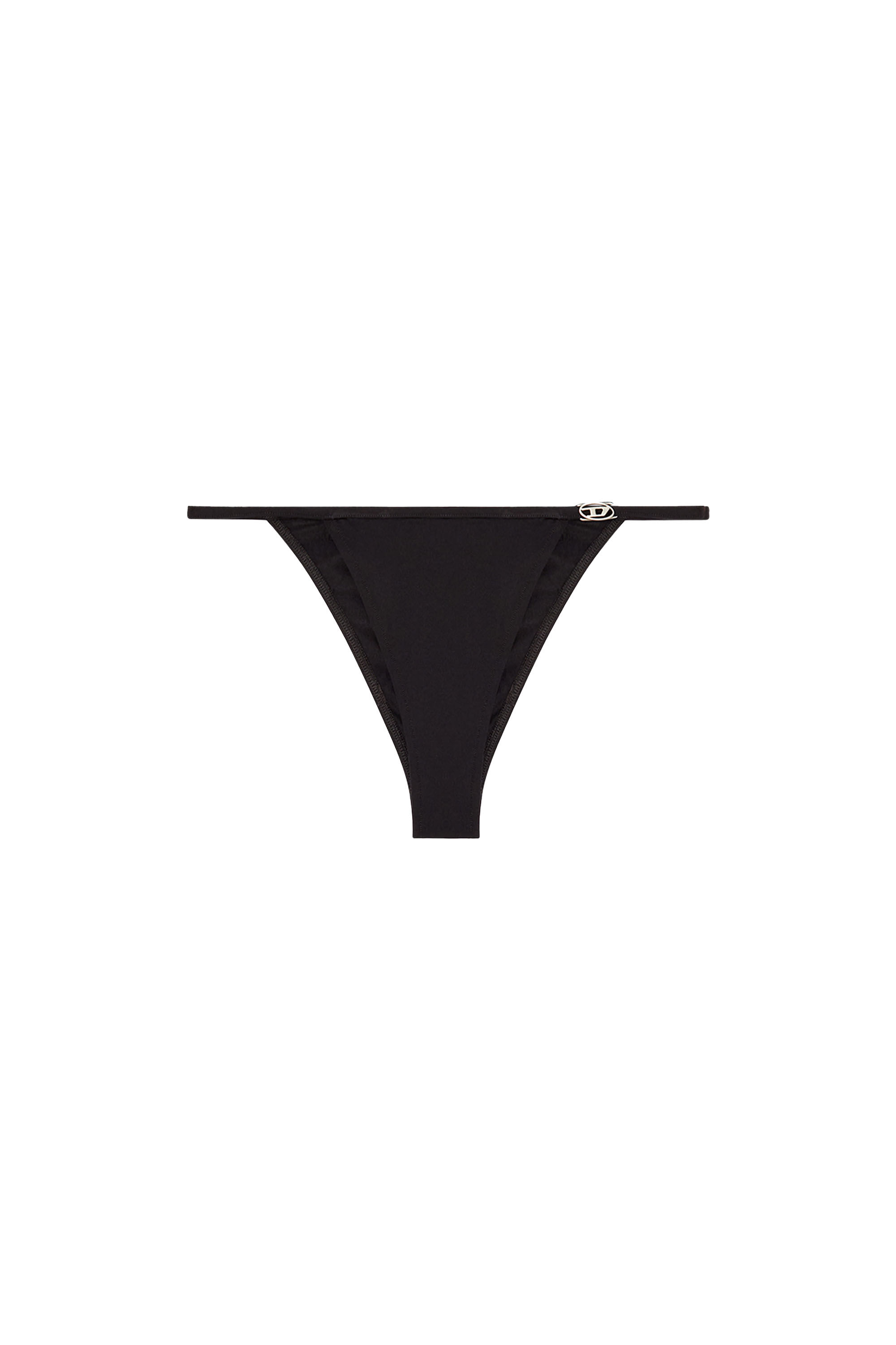 Diesel - EBBI-DNM, Woman's High-leg briefs with Oval D detail in Black - 2