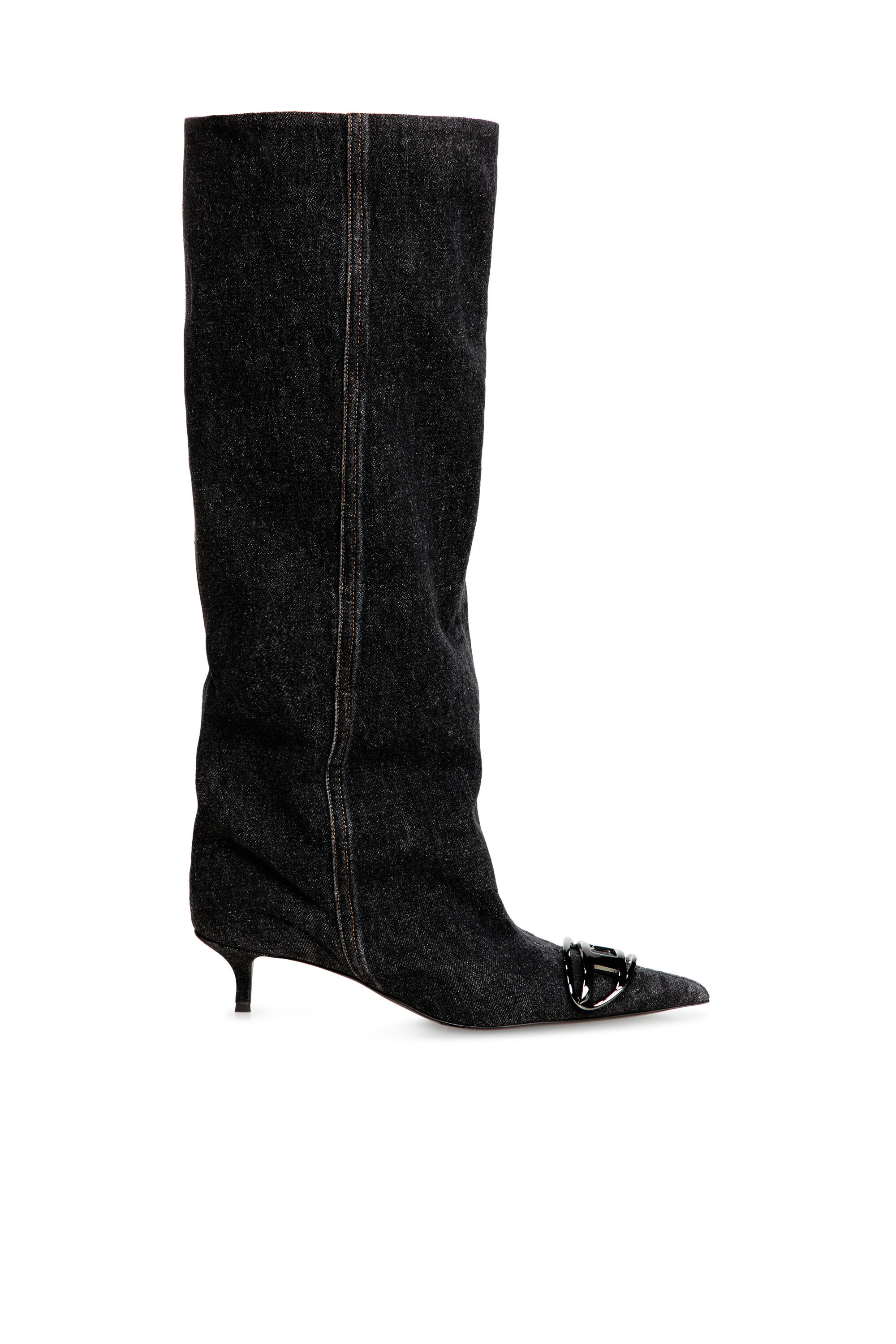 Diesel - D-VENUS KB SLOUCHY, Woman's D-Venus-Slouchy knee-high boot in denim in null - 1