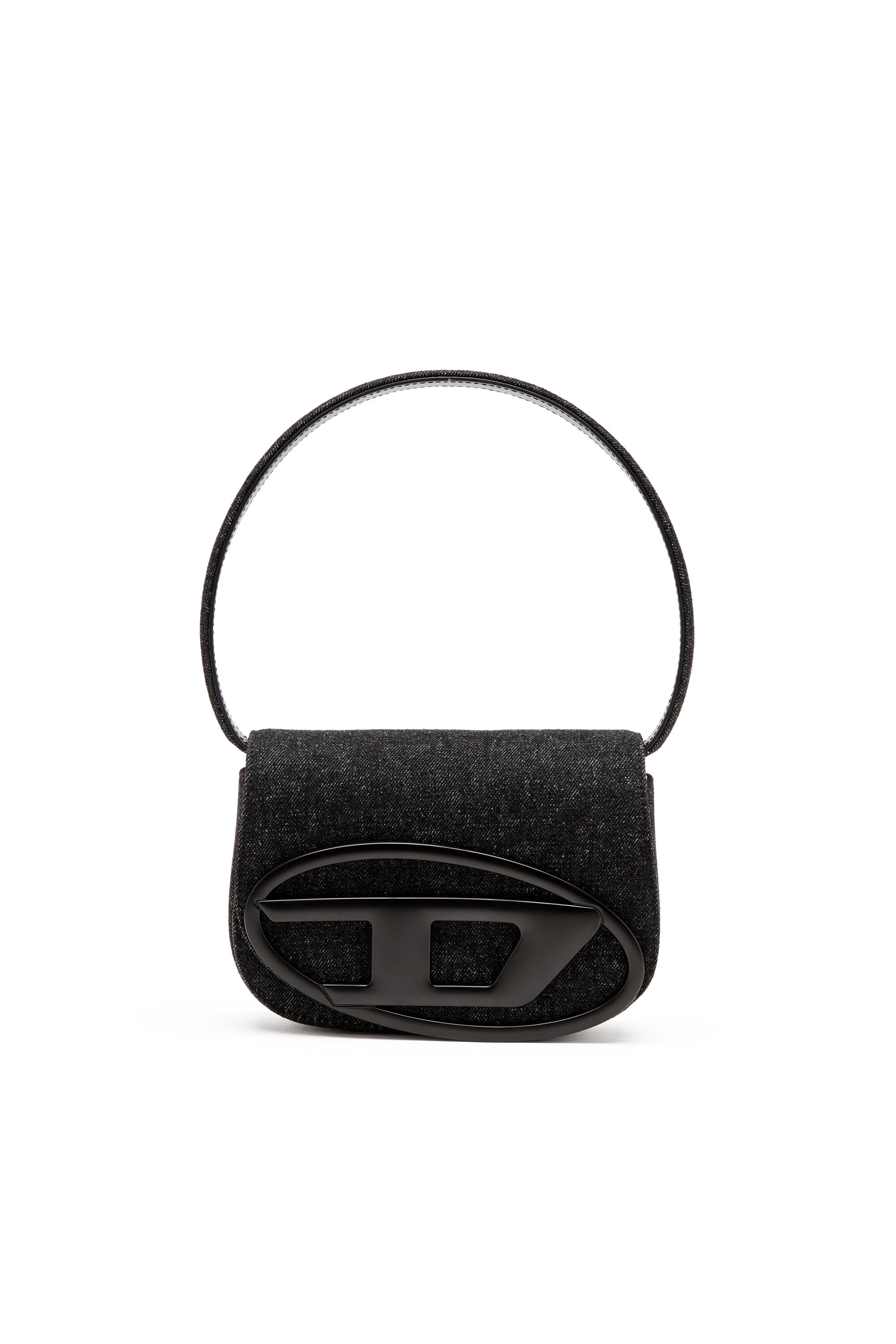 Women's 1DR-Iconic shoulder bag in washed denim | Black | Diesel