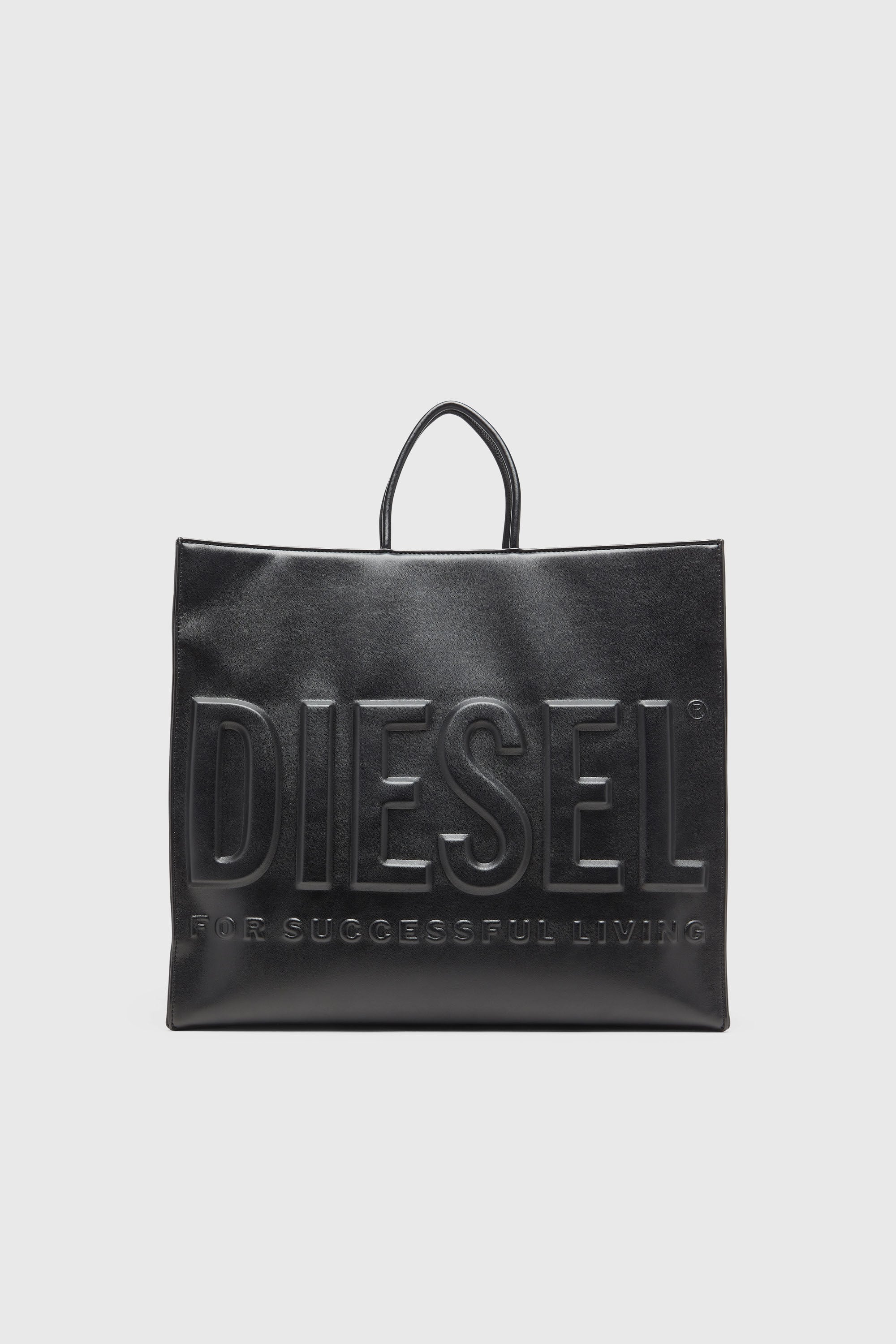 Diesel - DSL 3D SHOPPER EW X, Unisex's Dsl 3D - Shopping bag with embossed logo in Black - 2