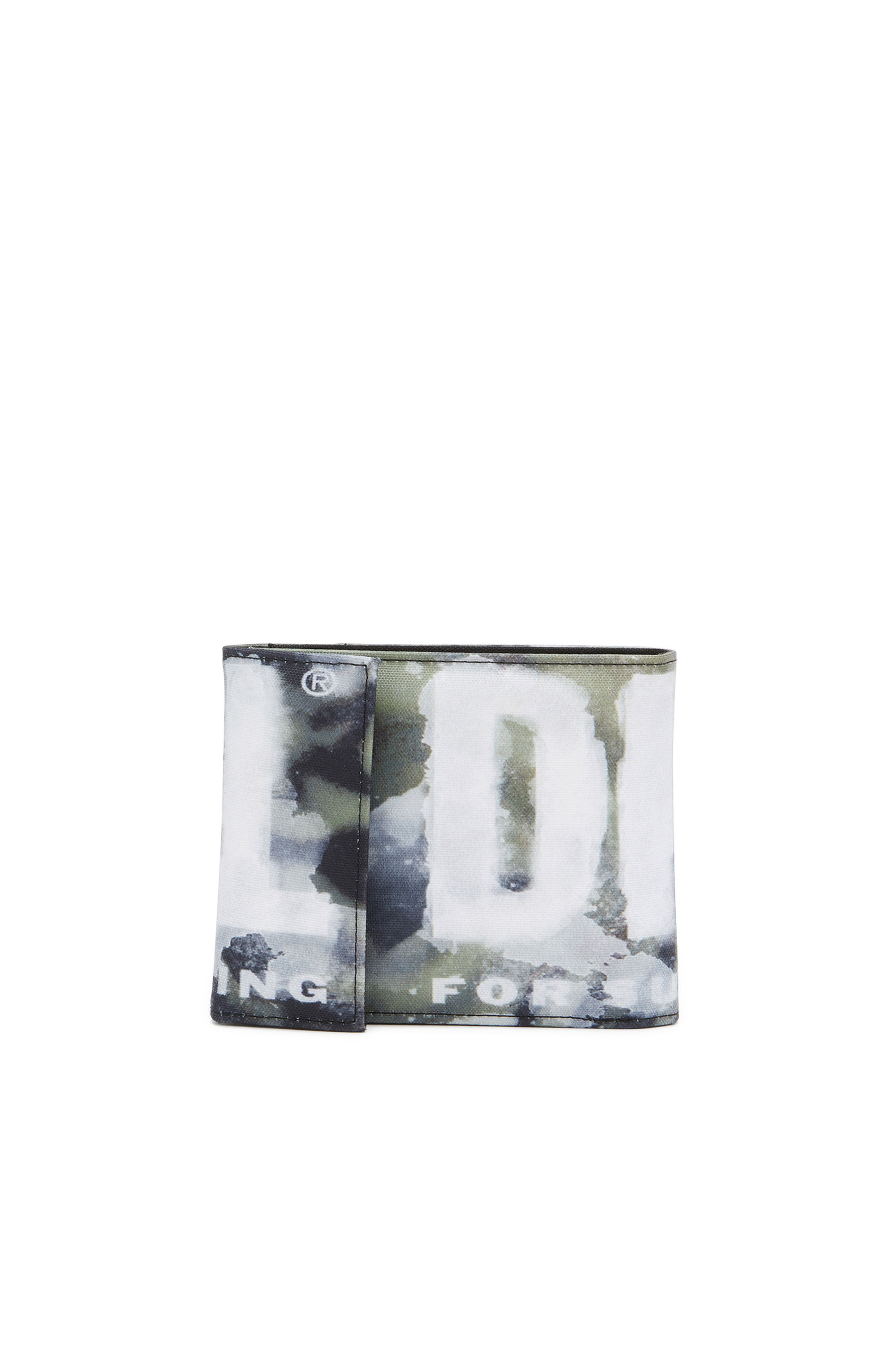 Men's Velcro wallet with watercolour-effect logo | Diesel