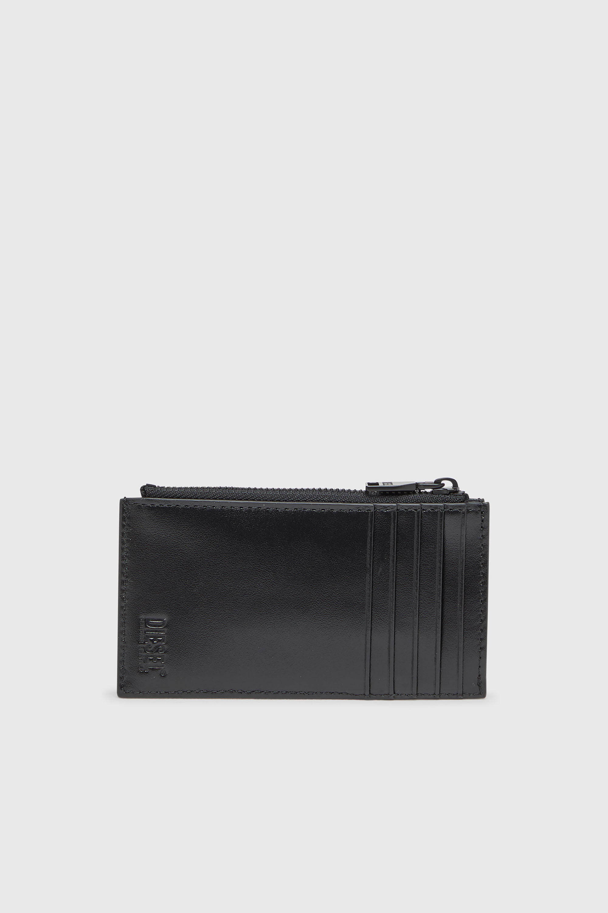 Diesel - HOLI-D CARD HOLDER III, Man's Leather card holder in Black - 2