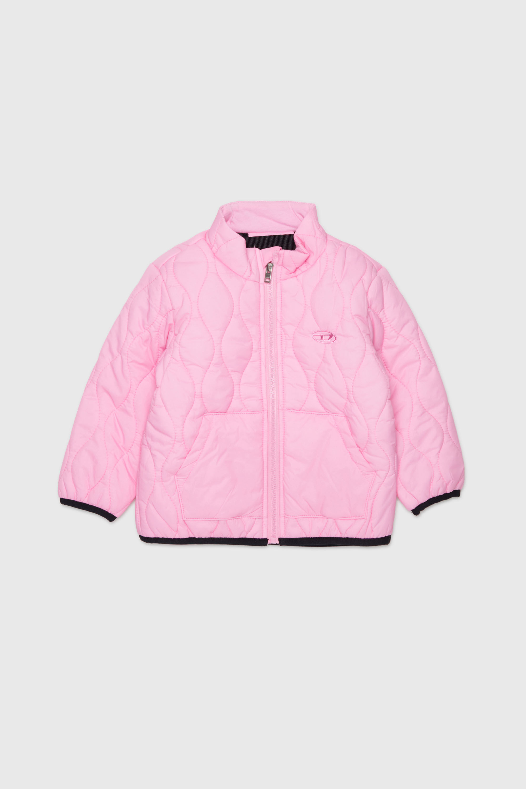 Diesel - JONIONB, Man's Quilted jacket with Oval D embroidery in Pink - 1