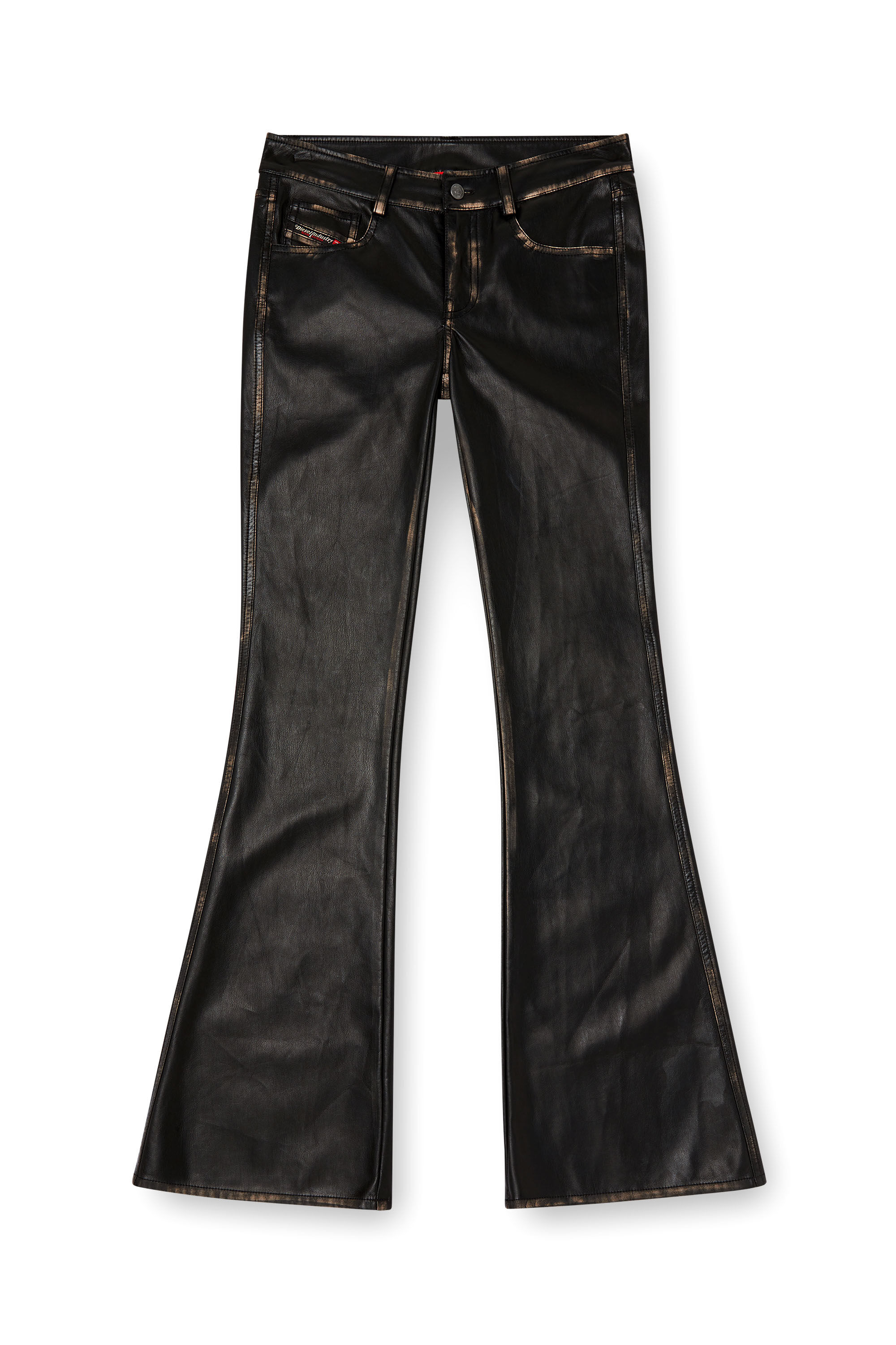 Women's Faux leather five pocket pants | Black | Diesel {{Country}}