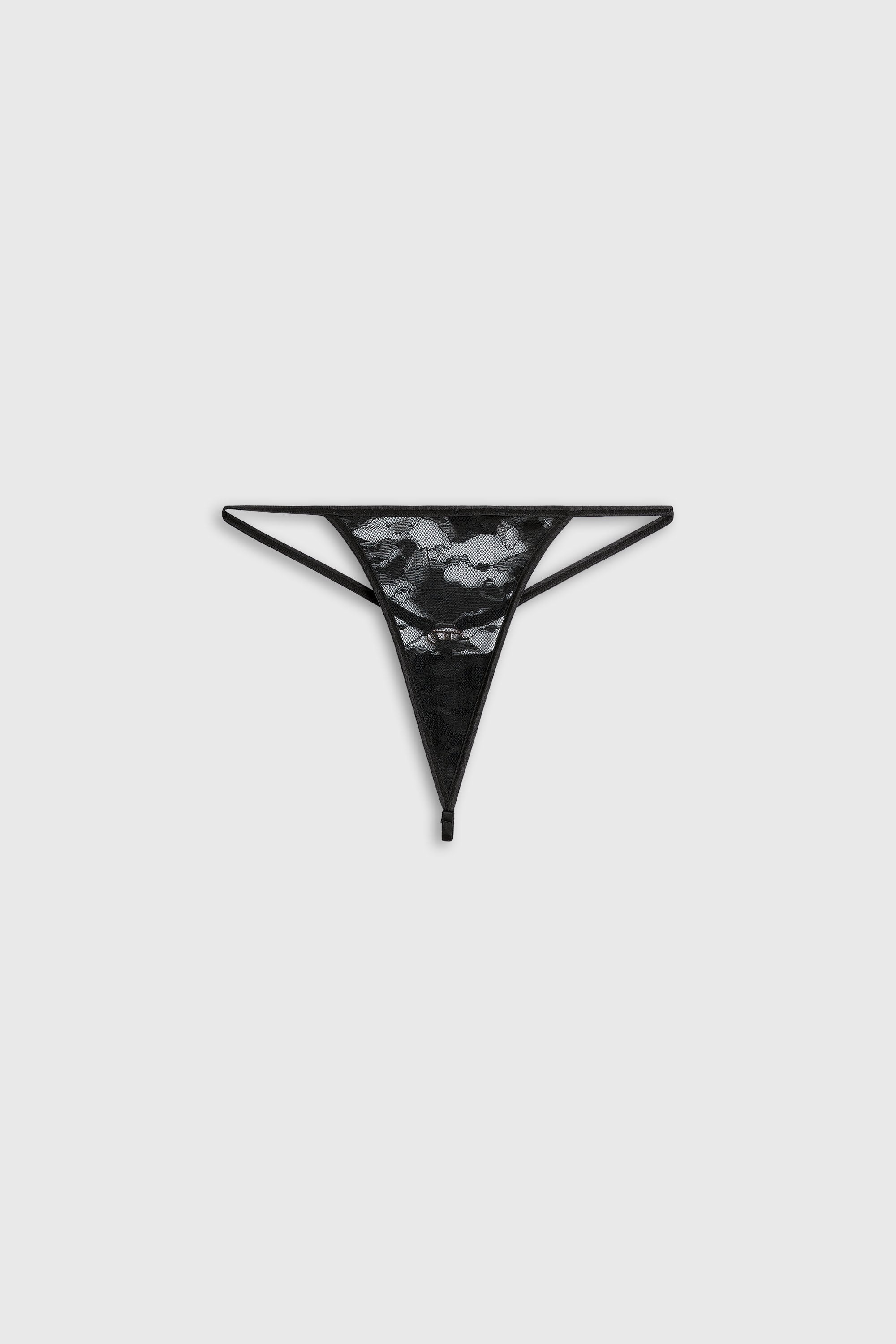 Diesel - GEMMA-UTLT, Woman's Thong in camo lace in Black - 2