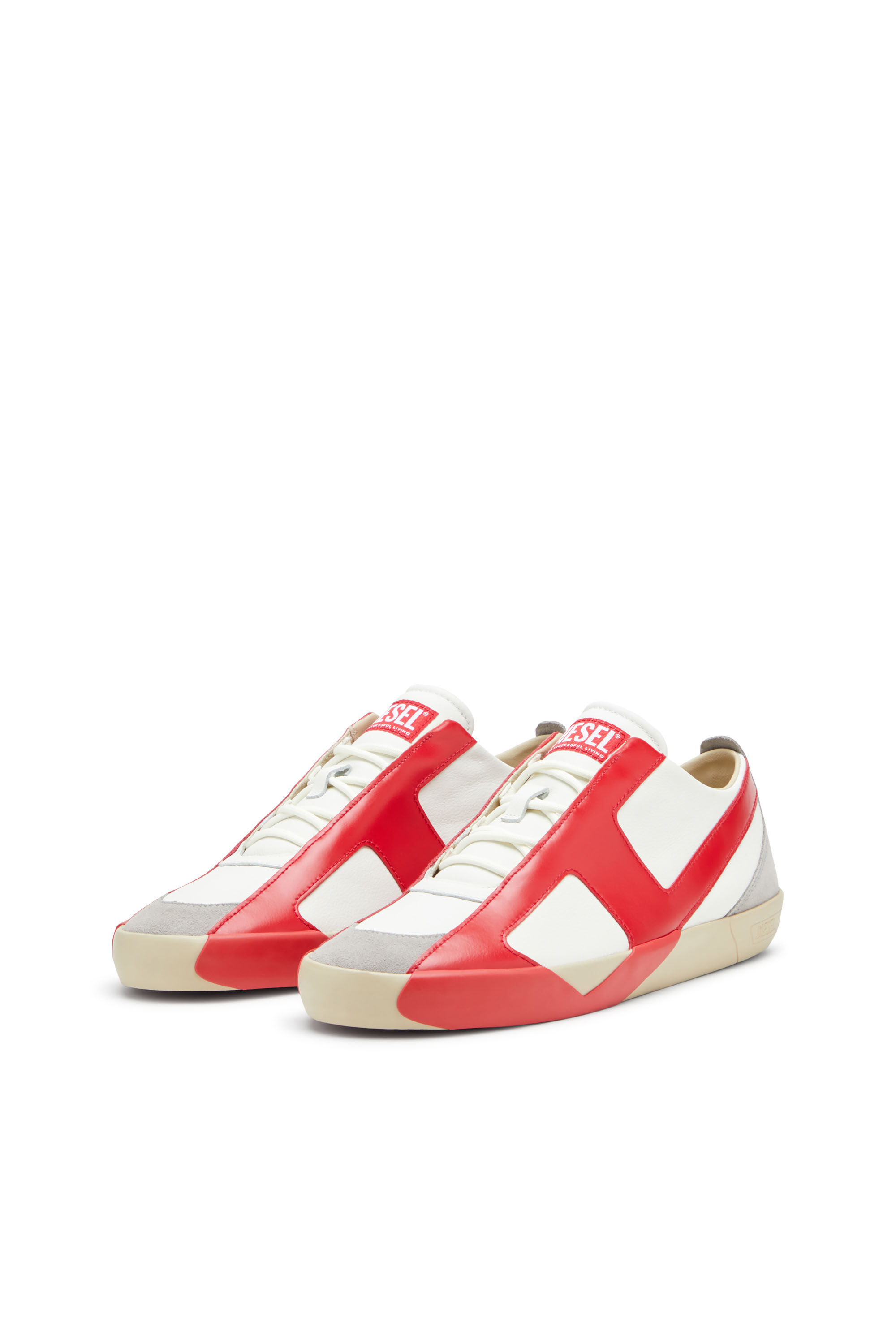 Diesel - S-SLANTE-D LOW, Man's Sneakers in suede and leather with D logo in null - 8