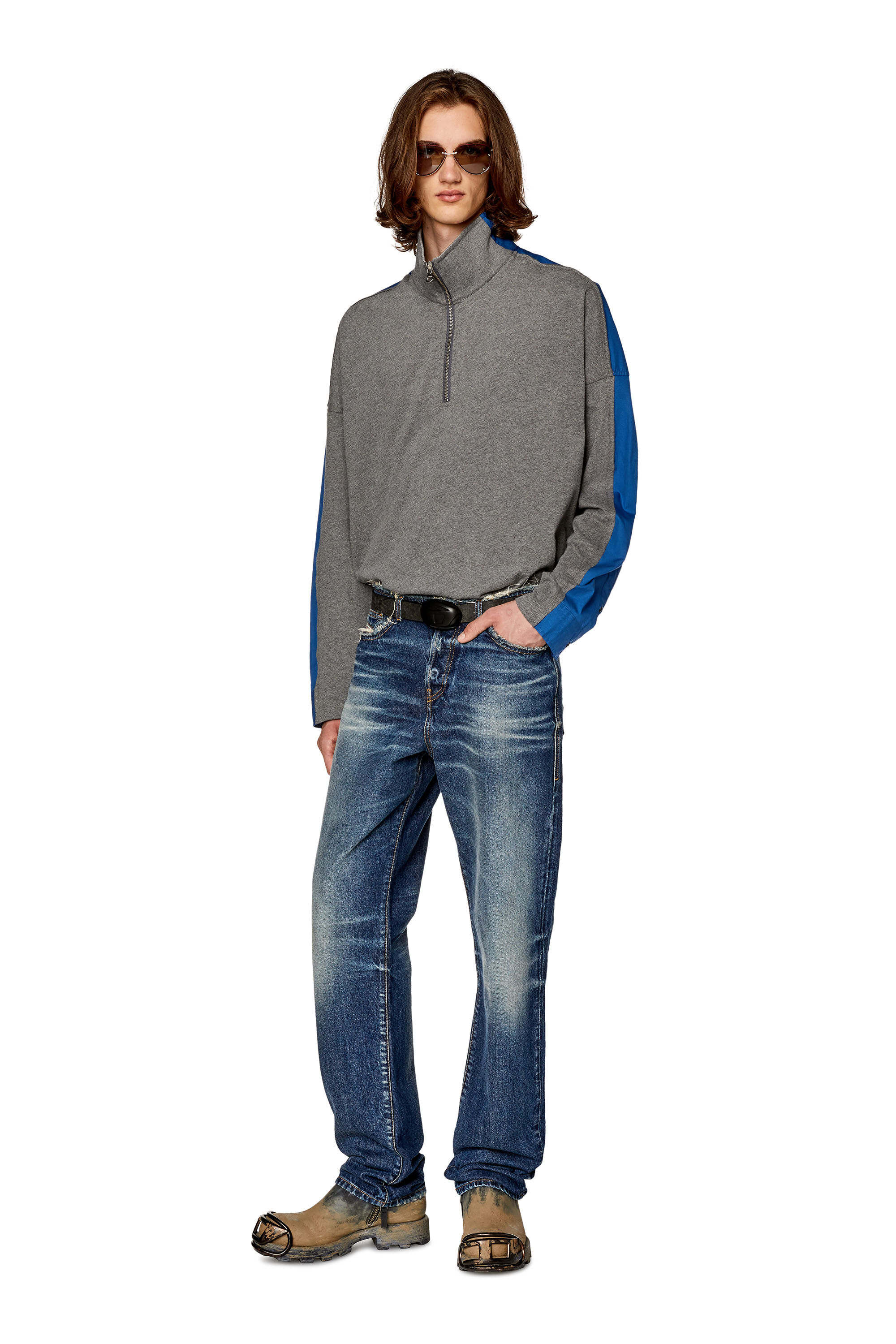 Men's Hybrid shirt in jersey and poplin | Multicolor | Diesel