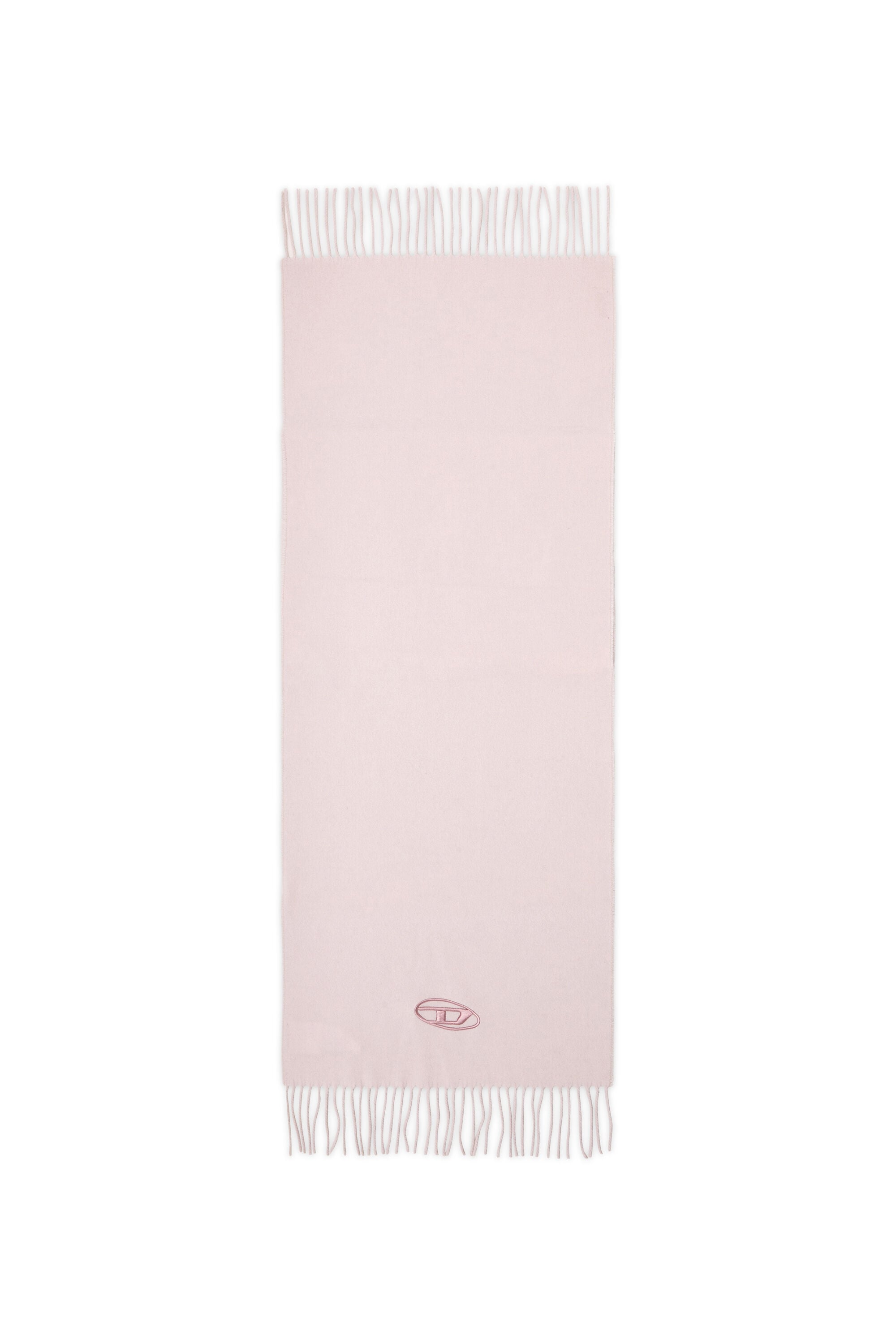 Diesel - S-IMON-D-LONG, Man's Wool-blend scarf with fringed edges in Pink - 2