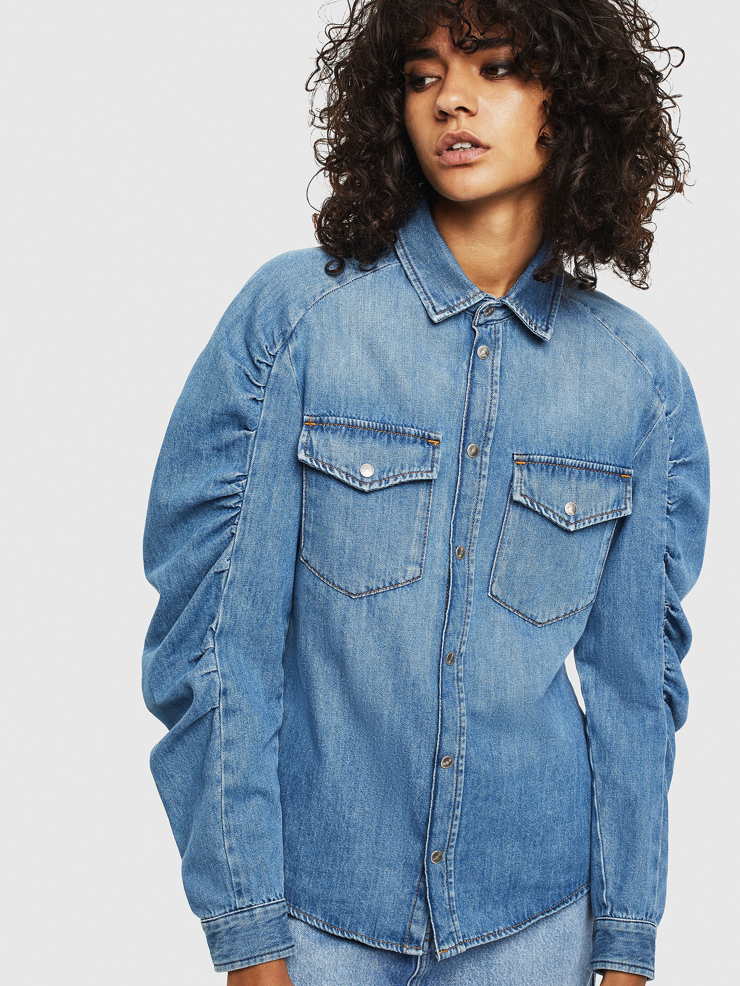 light blue jeans shirt