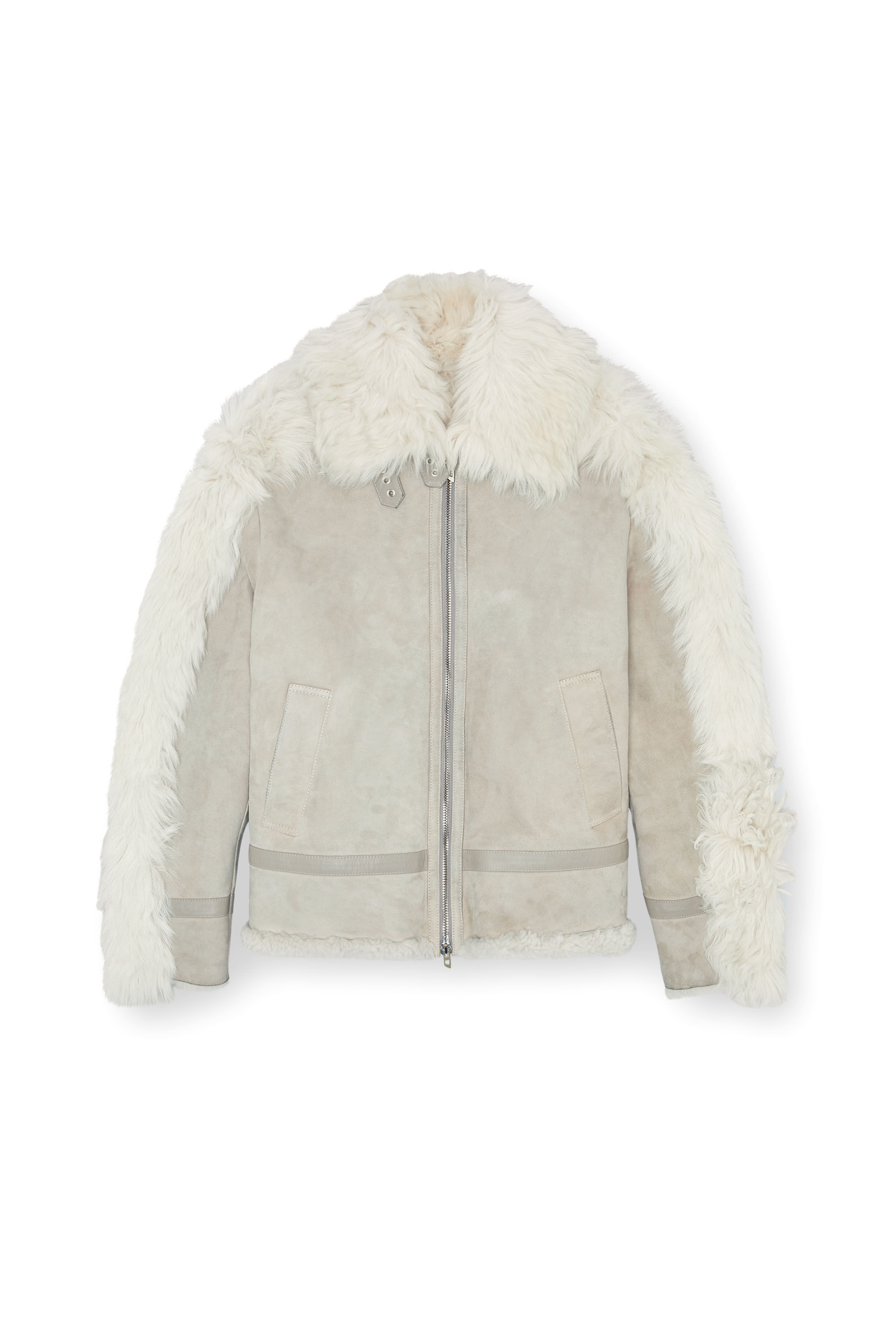 Diesel - L-OMER, Man's Shearling jacket in Grey - 2