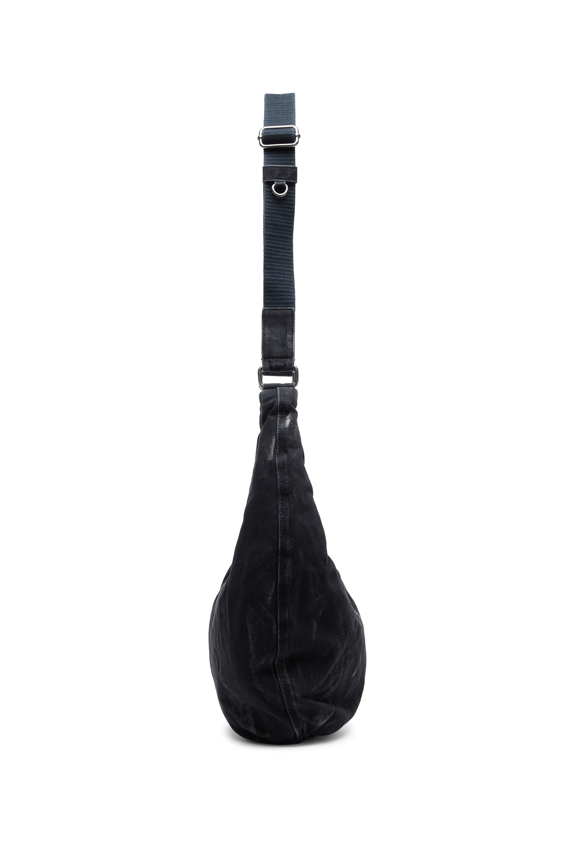 Diesel - RAVE HOBO X, Unisex's Rave - Hobo denim bag with zipper in Black - 4