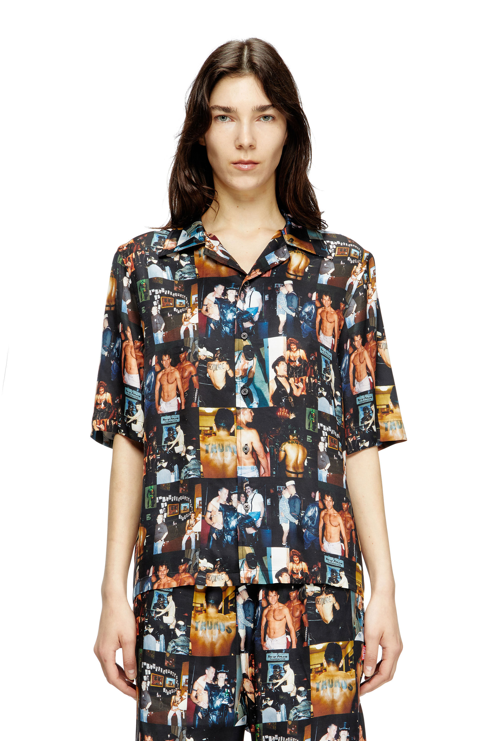Diesel - PR-S-MEC-TOM25, Unisex's Bowling shirt with graphic prints in Black - 5