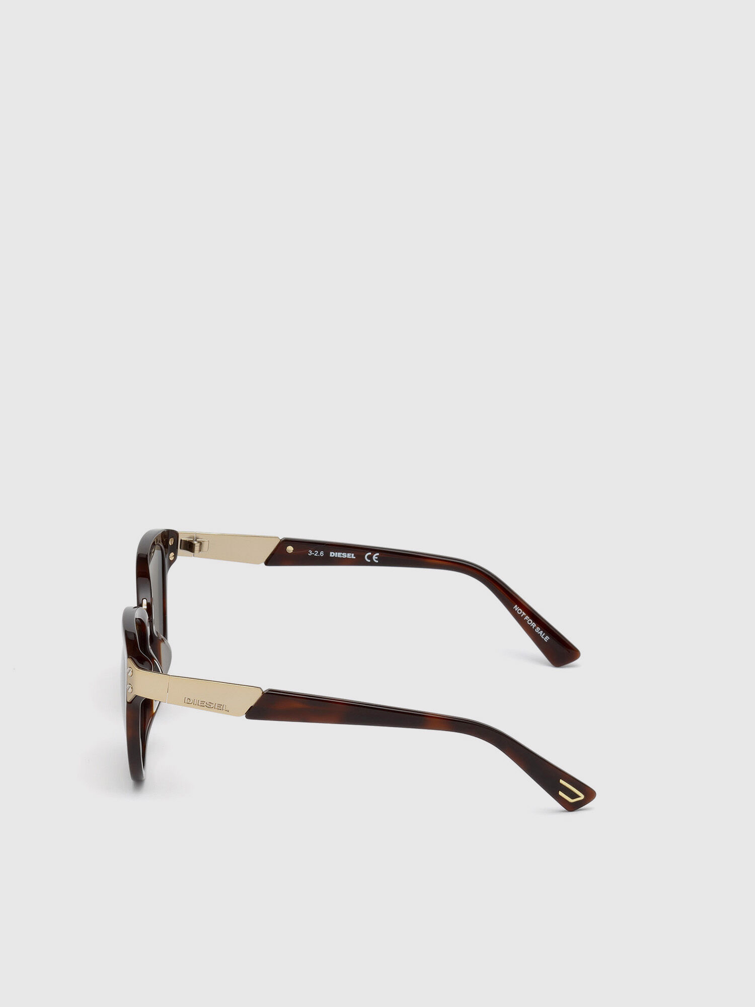 Diesel - DL0234, Woman's Iconic eyewear with metal inserts in Brown - 3