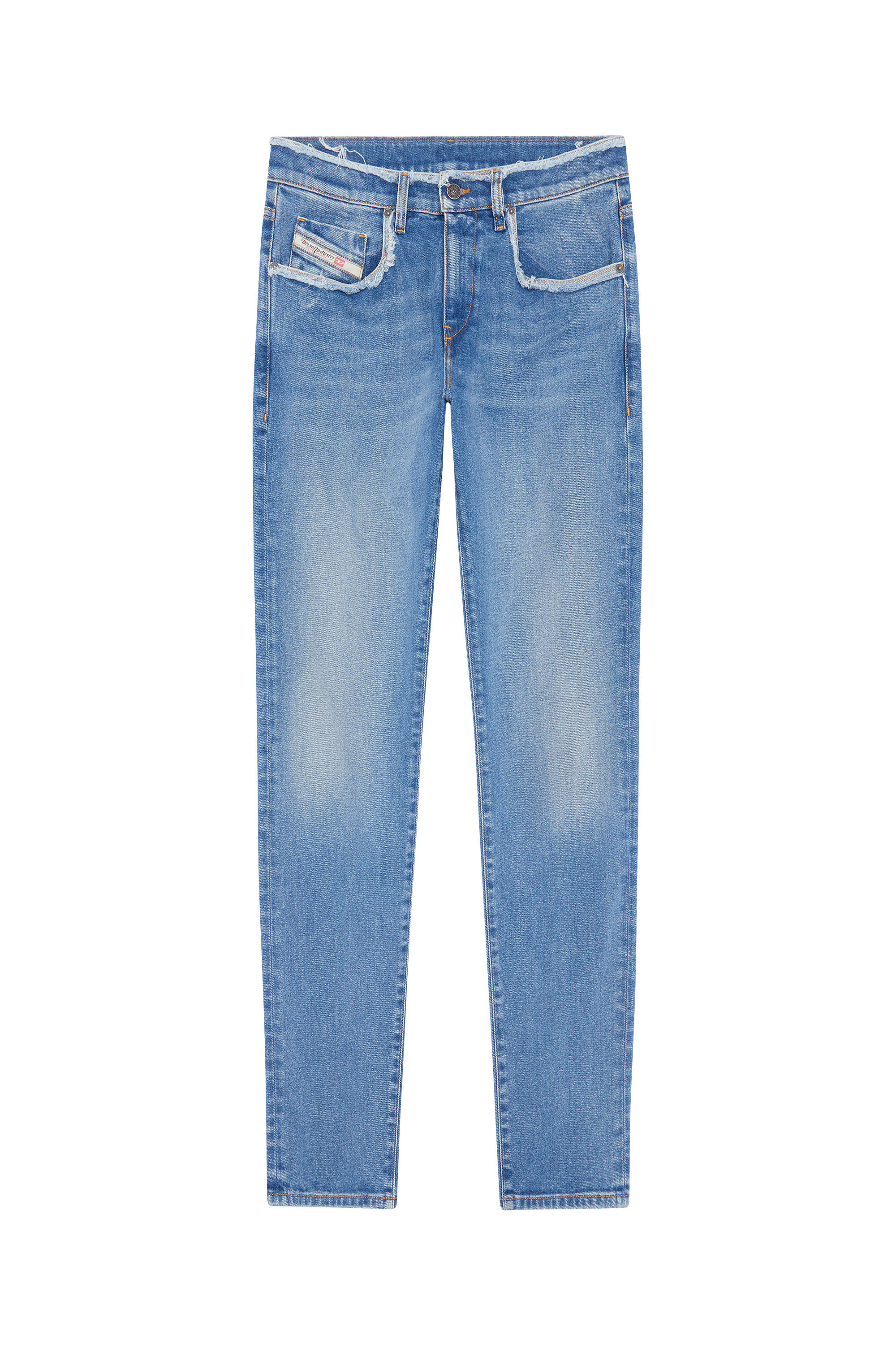 Diesel - 2019 D-Strukt 09E19 Slim Jeans, Medium blue - Image 1