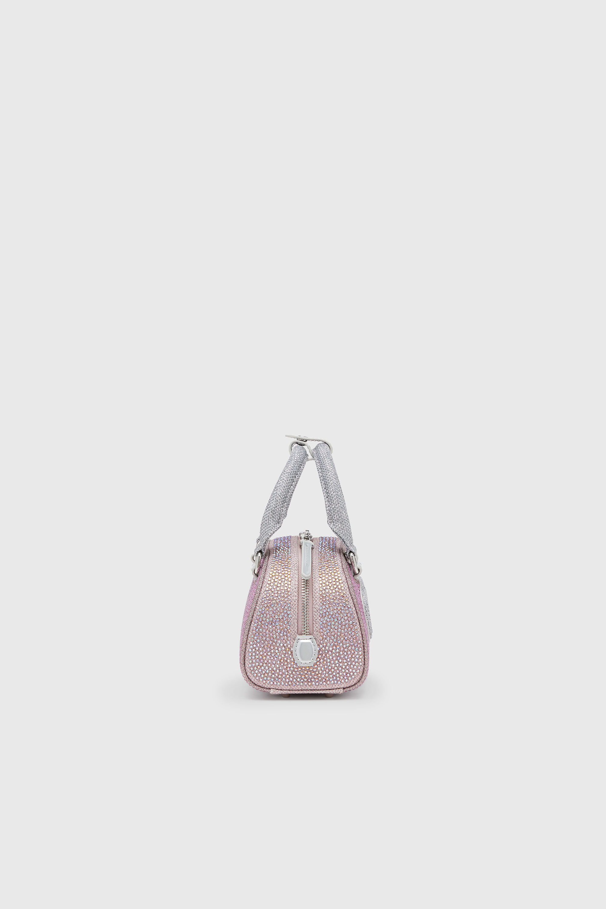Diesel - 1DR DOME CROSSBODY, Woman's 1DR Dome - Small bowling bag in crystal Lurex in Pink - 4