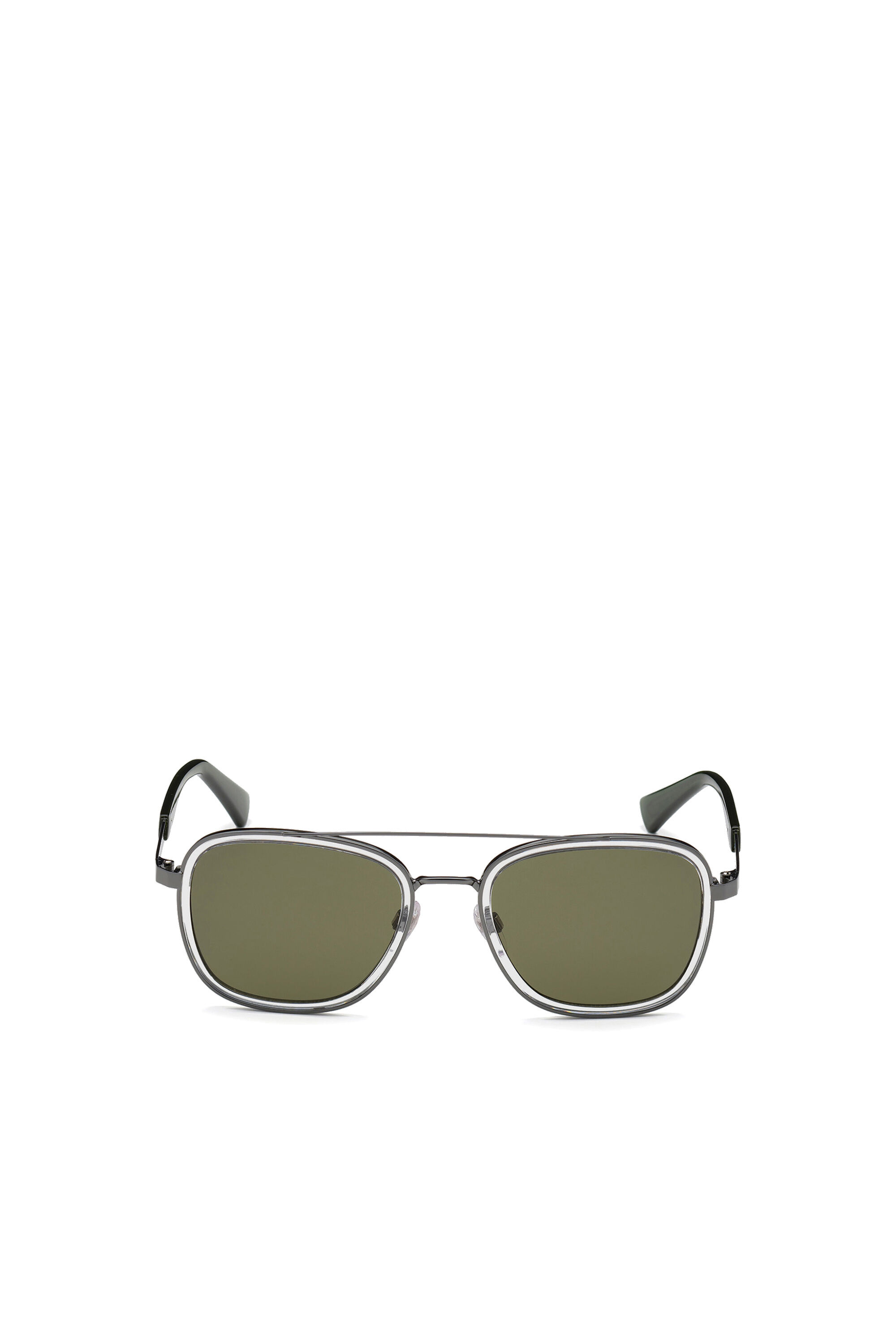 Diesel - DL0320, Man's Navigator glasses in metal in Green - 1