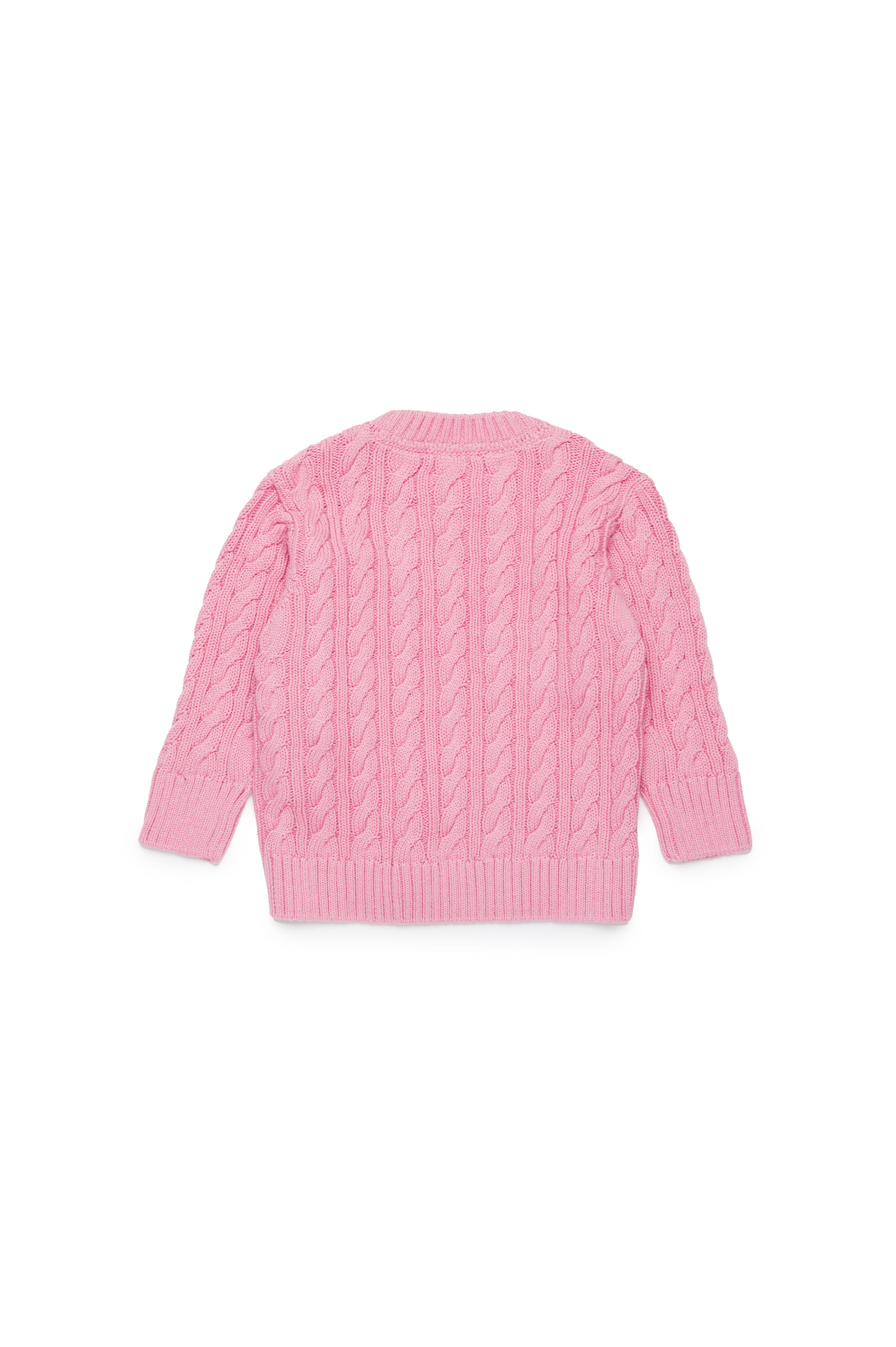 Diesel - KBAMBYB, Unisex's Cotton jumper with Oval D patch in Pink - 2