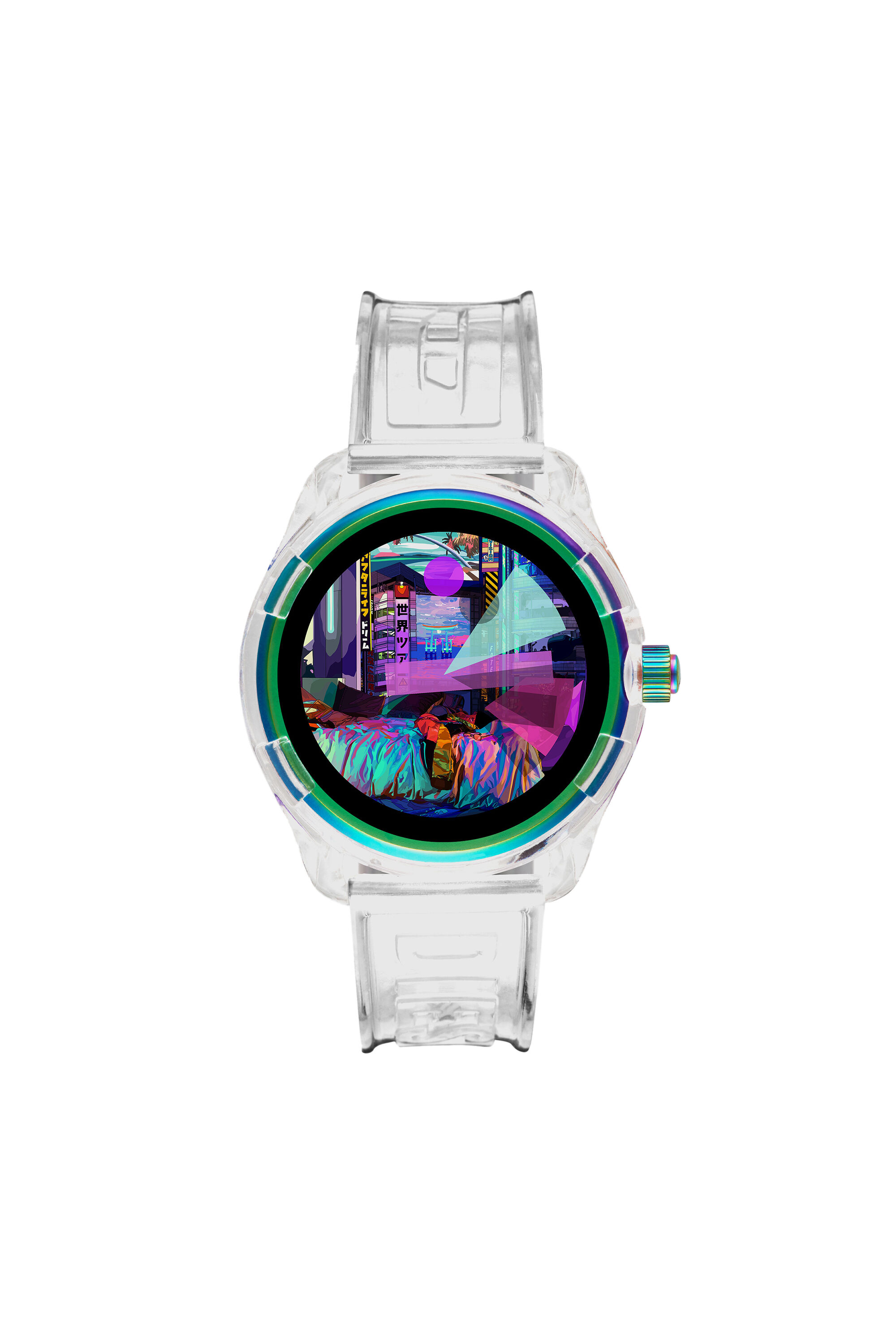 Diesel - DT2023, Man's On x MDJ limited-edition fadelite smartwatch and strap set in White - 1