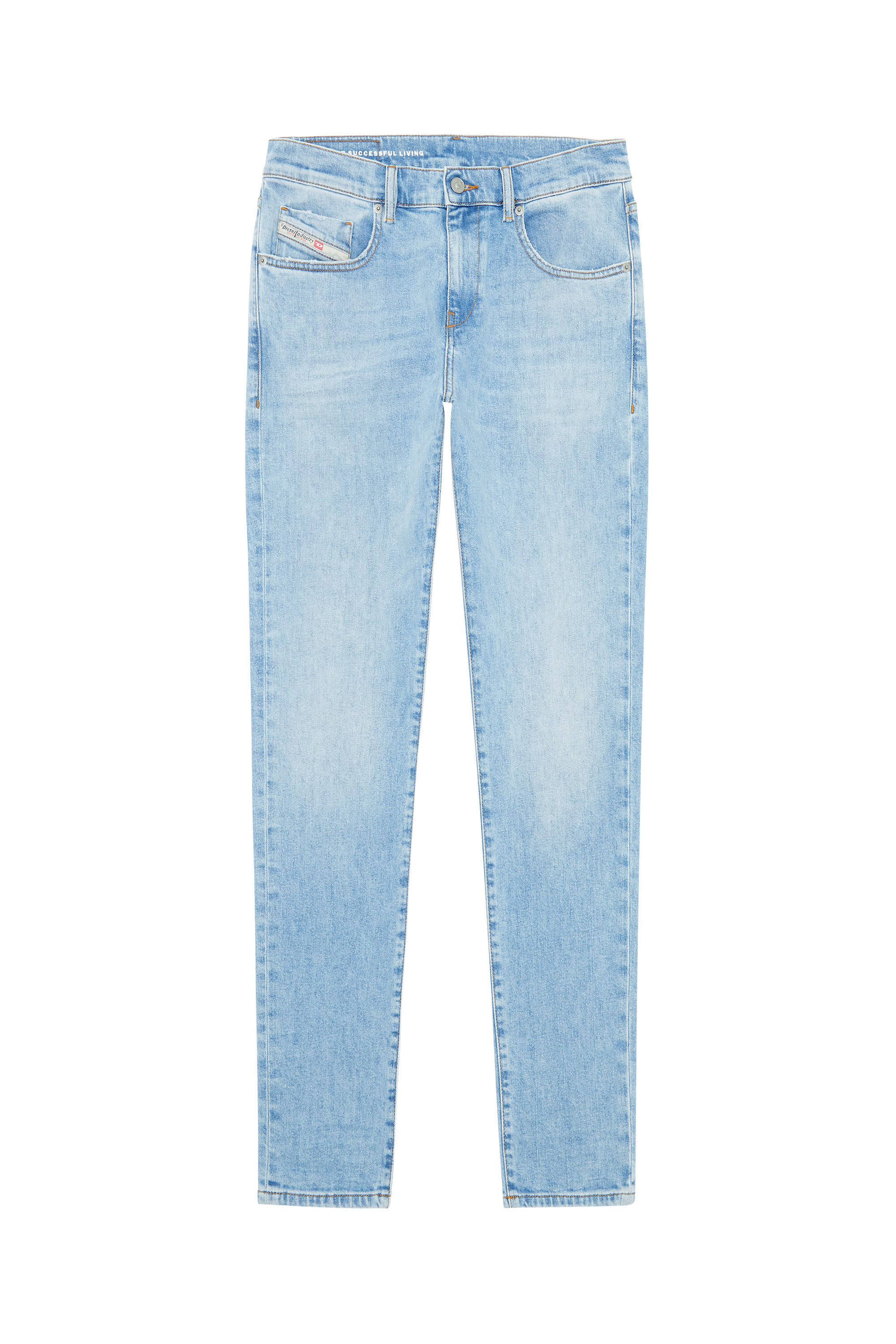 Diesel - 2019 D-Strukt 09F41 Slim Jeans, Light Blue - Image 2