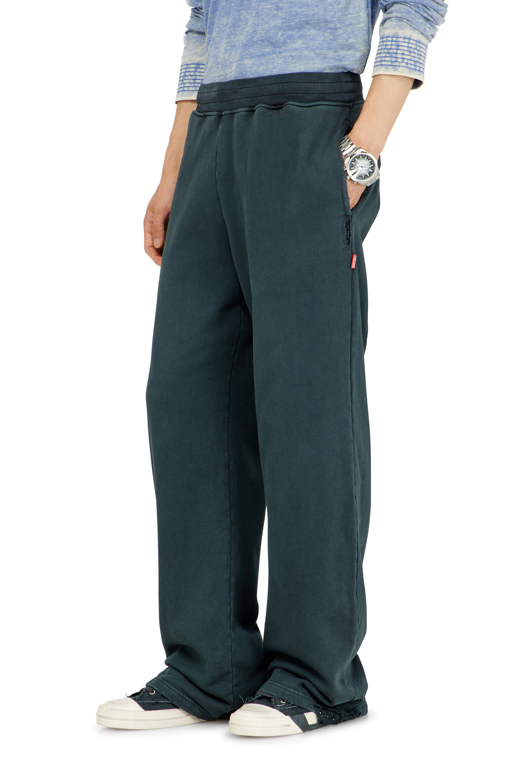 Diesel - P-MARTAINS-CRYSTALS, Man's Distressed sweatpants with crystal details in null - 3