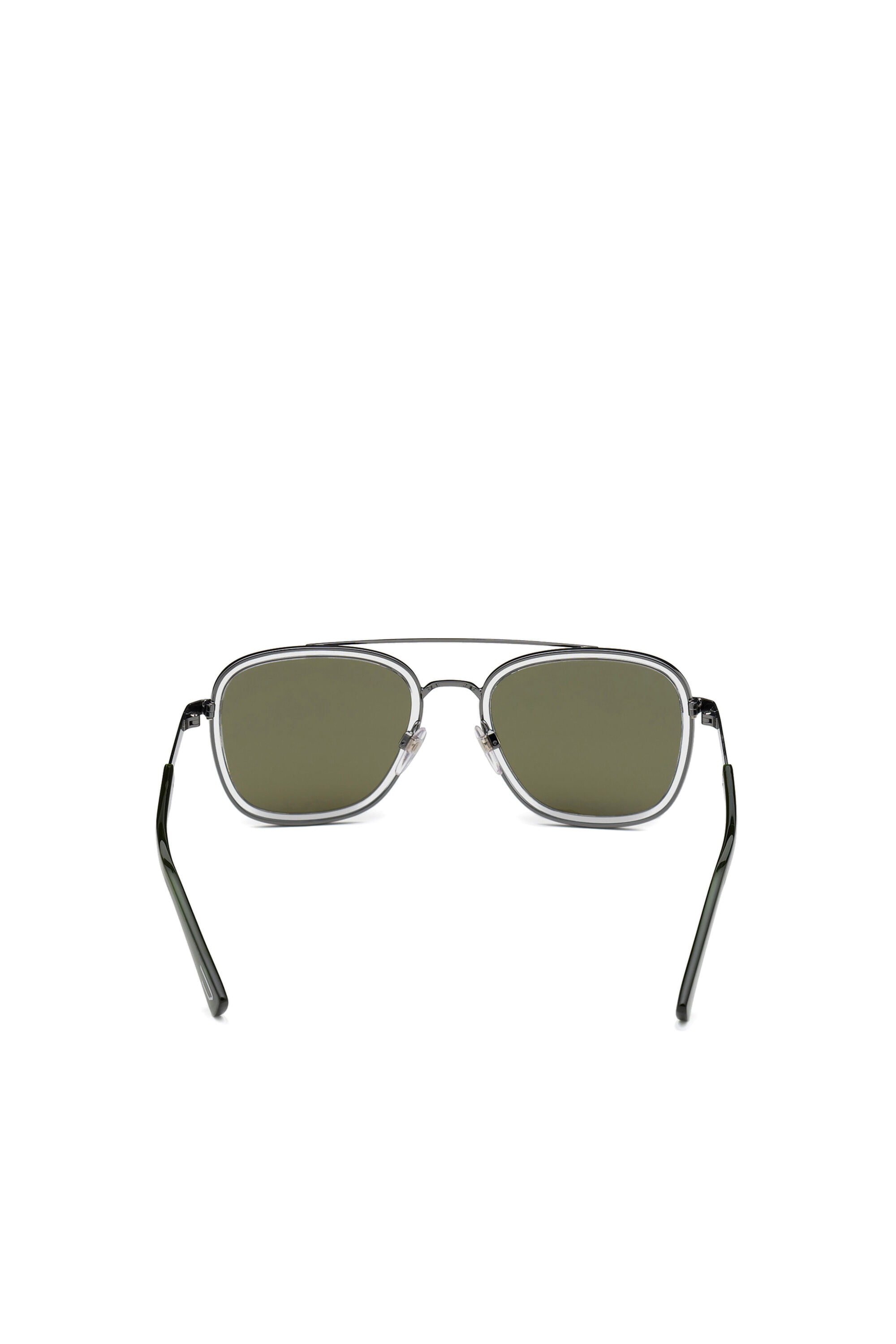 Diesel - DL0320, Man's Navigator glasses in metal in Green - 3