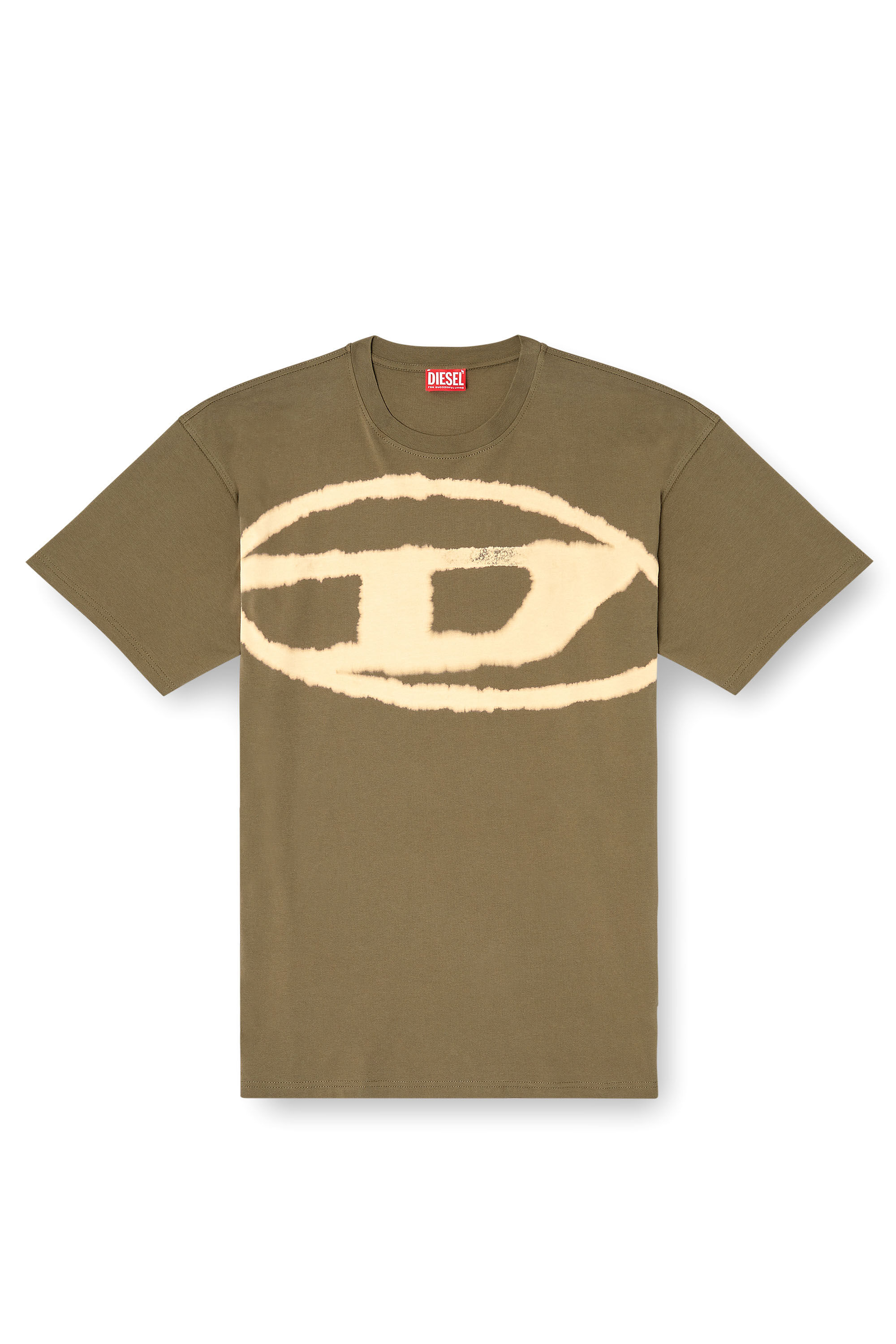 Diesel - T-BOXT-BLEACH, Man's T-shirt with bleached Oval D logo in null - 2