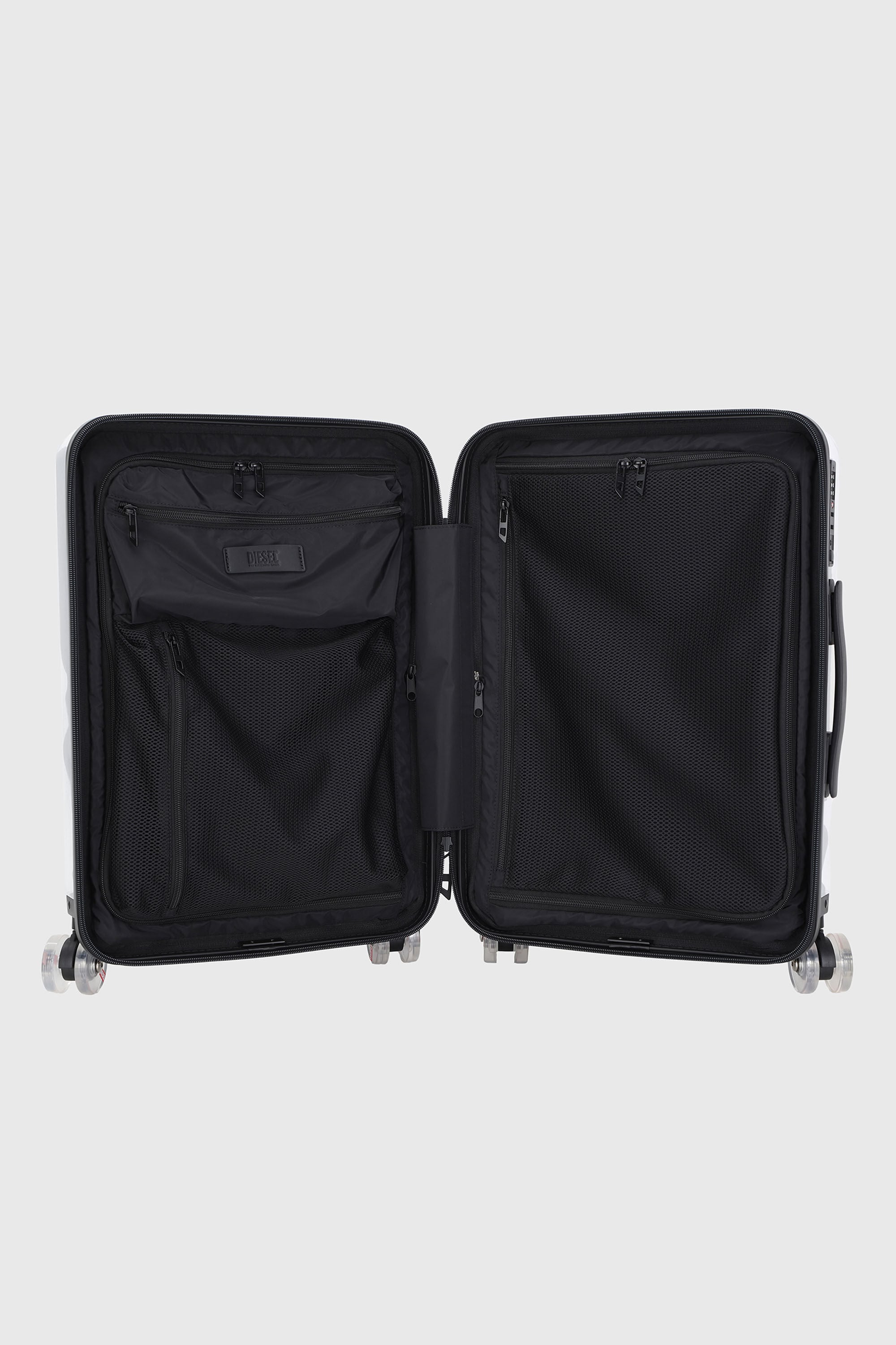 Diesel - LU0036 HARD LUGGAGE - DSL009, Unisex's Transparent logo suitcase size S in Black - 3