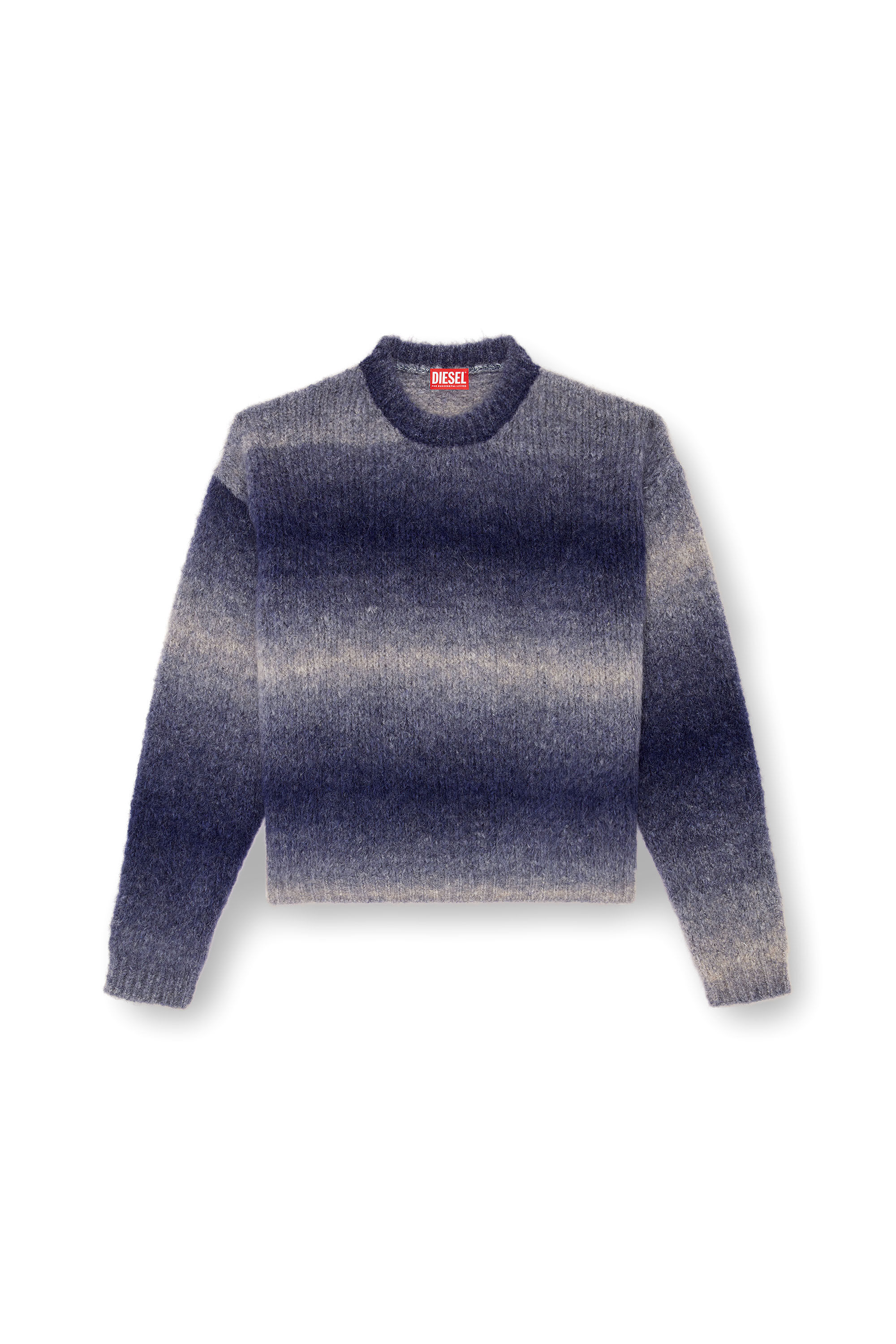 Men's Dégradé jumper in alpaca blend | Blue | Diesel Men's Dégradé jumper in alpaca blend | Blue | Diesel