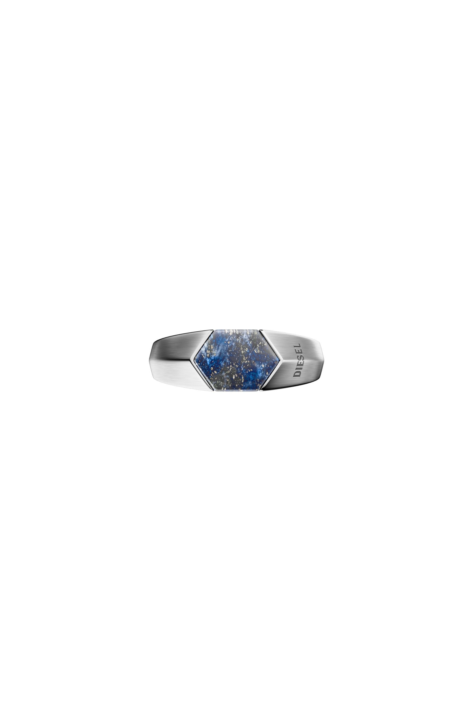Diesel - DX1712040, Unisex's Lapis Signet Ring in Silver/Blue - 3