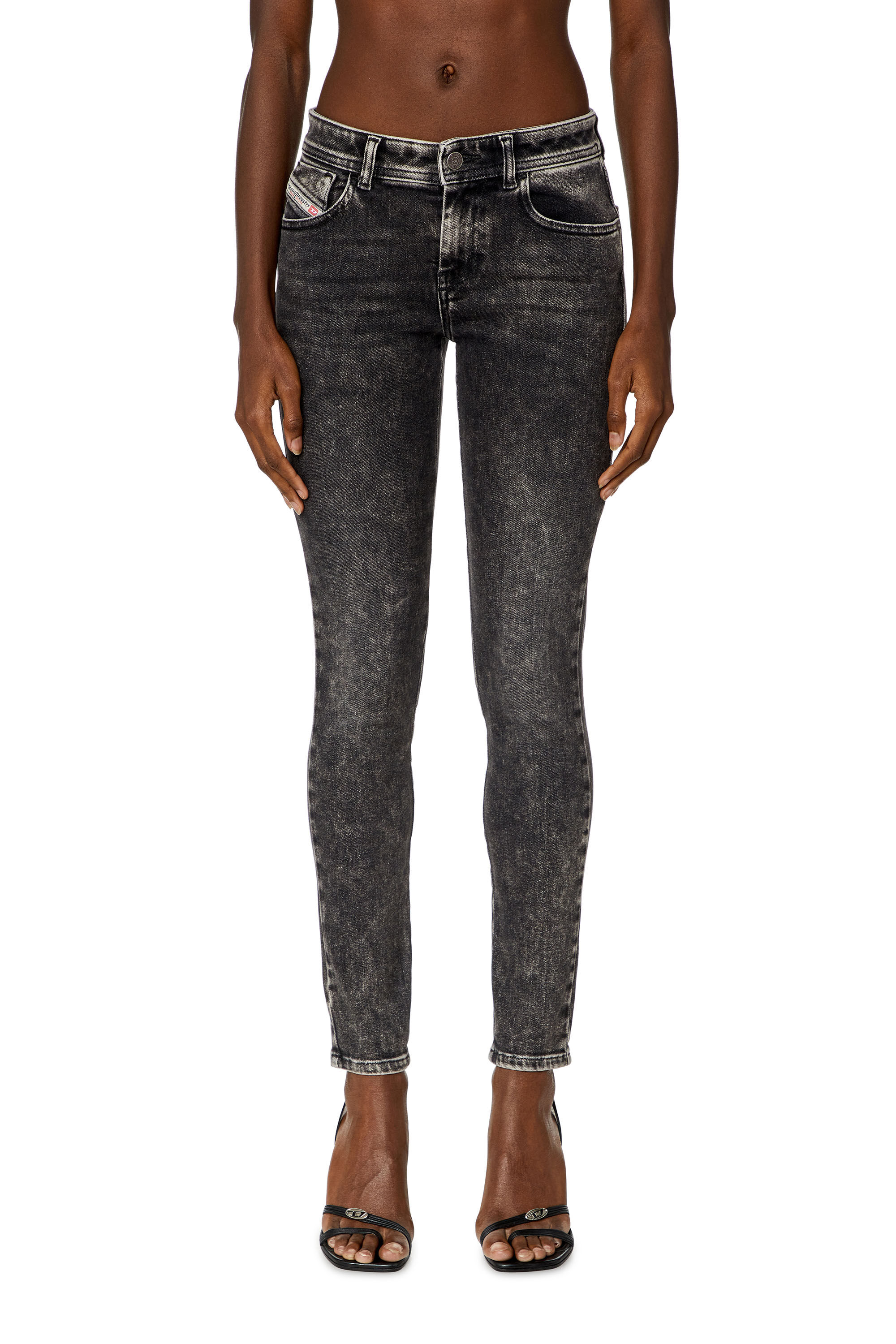 Diesel - Super skinny Jeans 2017 Slandy 09H88, Black/Dark grey - Image 3