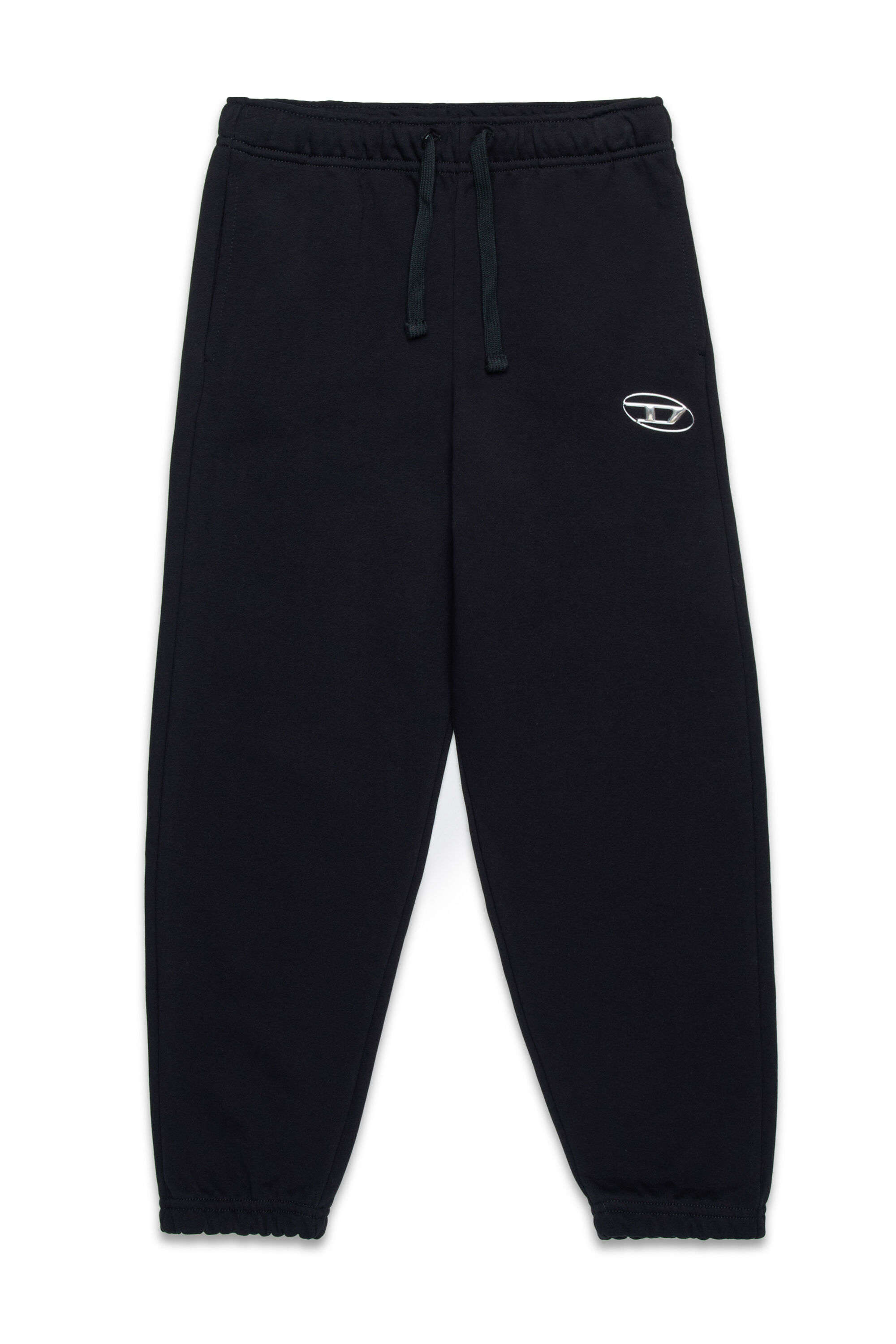 Diesel - PMACIS, Man's Sweatpants with metal-look Oval D logo in Black - 1