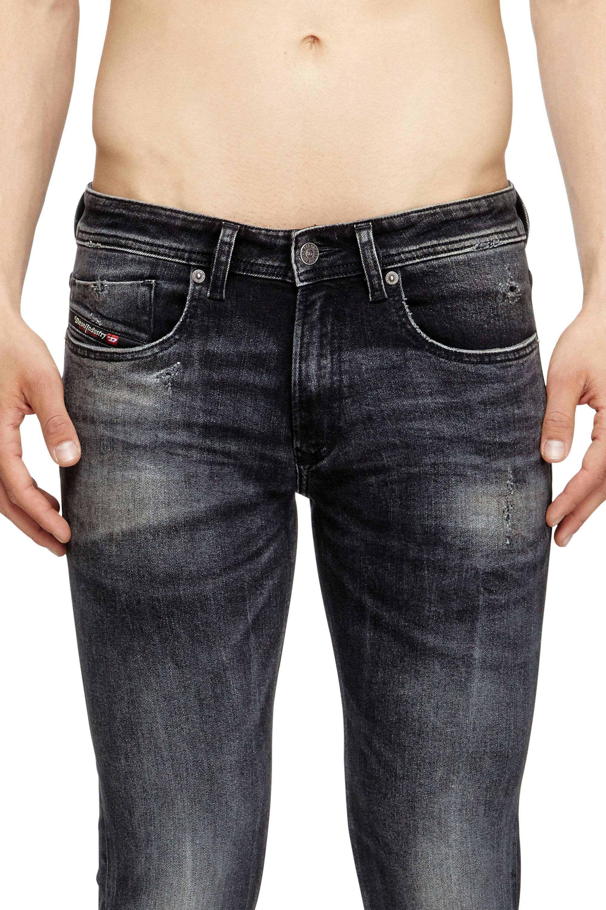 Diesel - Man's Skinny Jeans 1979 Sleenker 0DBDP, Black/Dark grey - 5