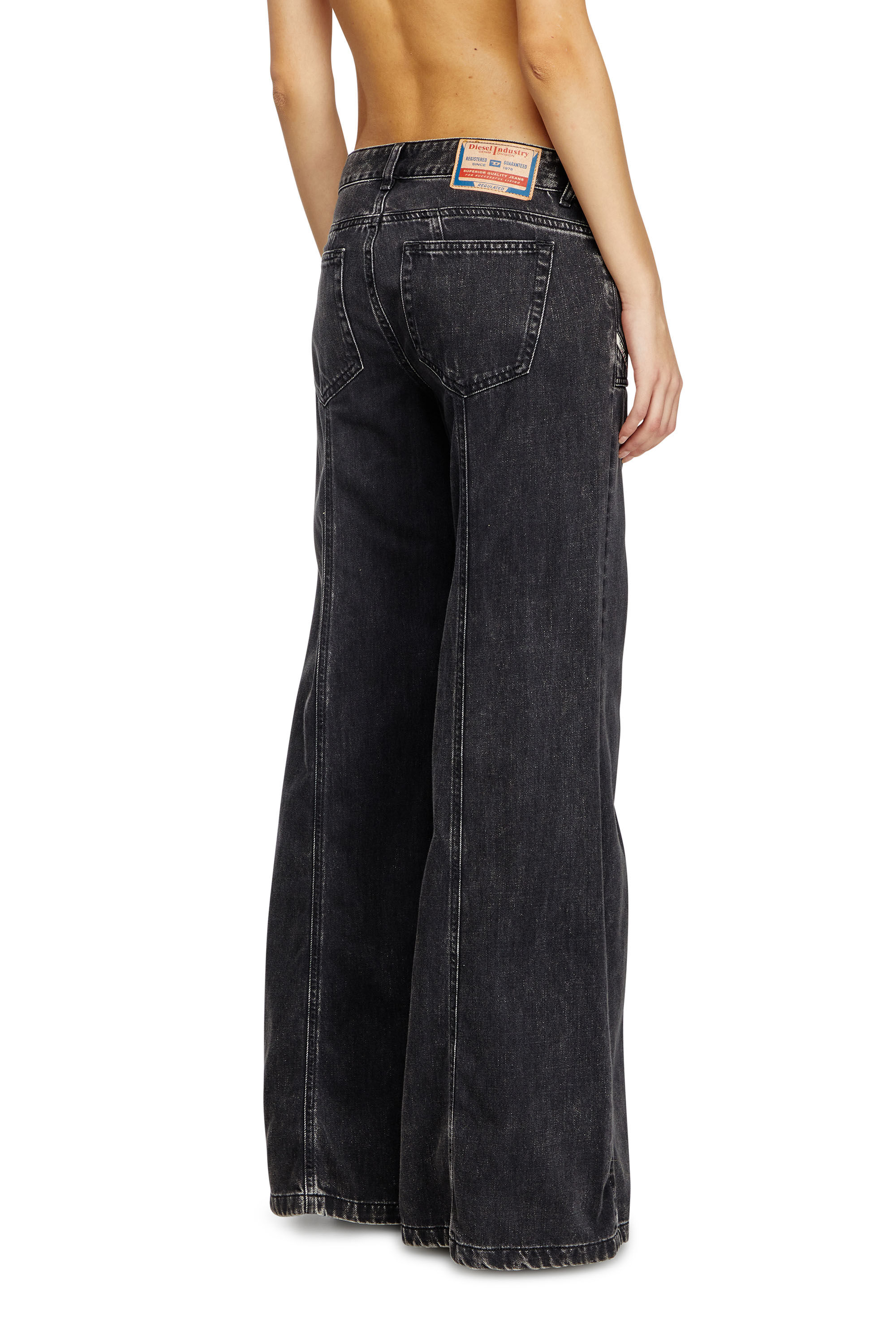 希少 黒入荷！ Women's D-Akii Diesel | grey Black/Dark | Jeans Flare パンツ