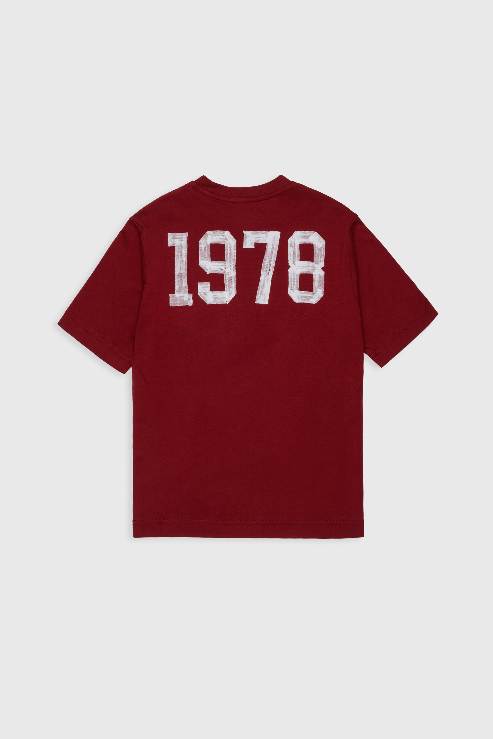 Diesel - TBAND OVER, Man's Cotton T-shirt with varsity graphics in Red - 2