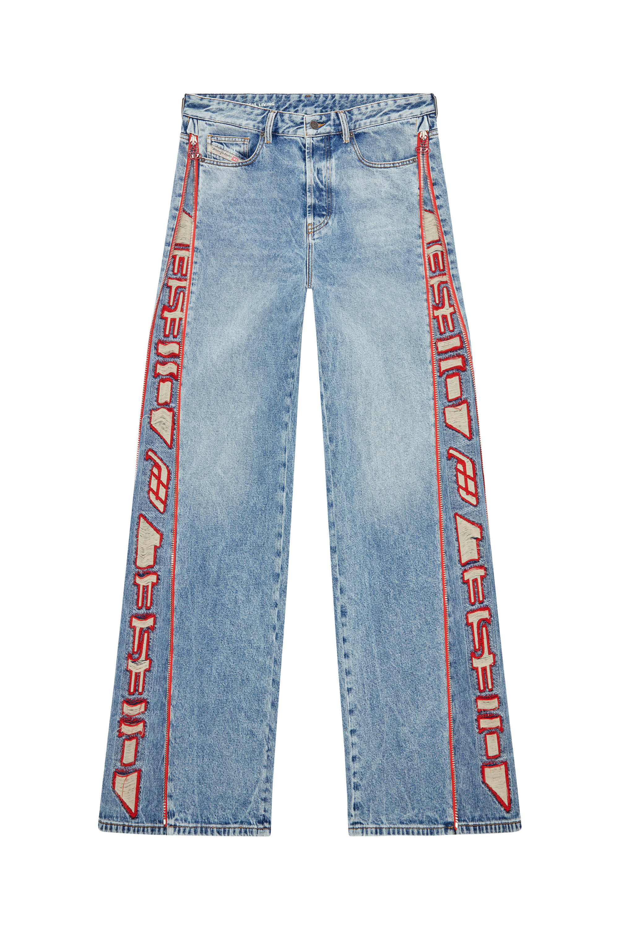 Diesel - D-Rise 09G47 Straight Jeans, Light Blue - Image 2