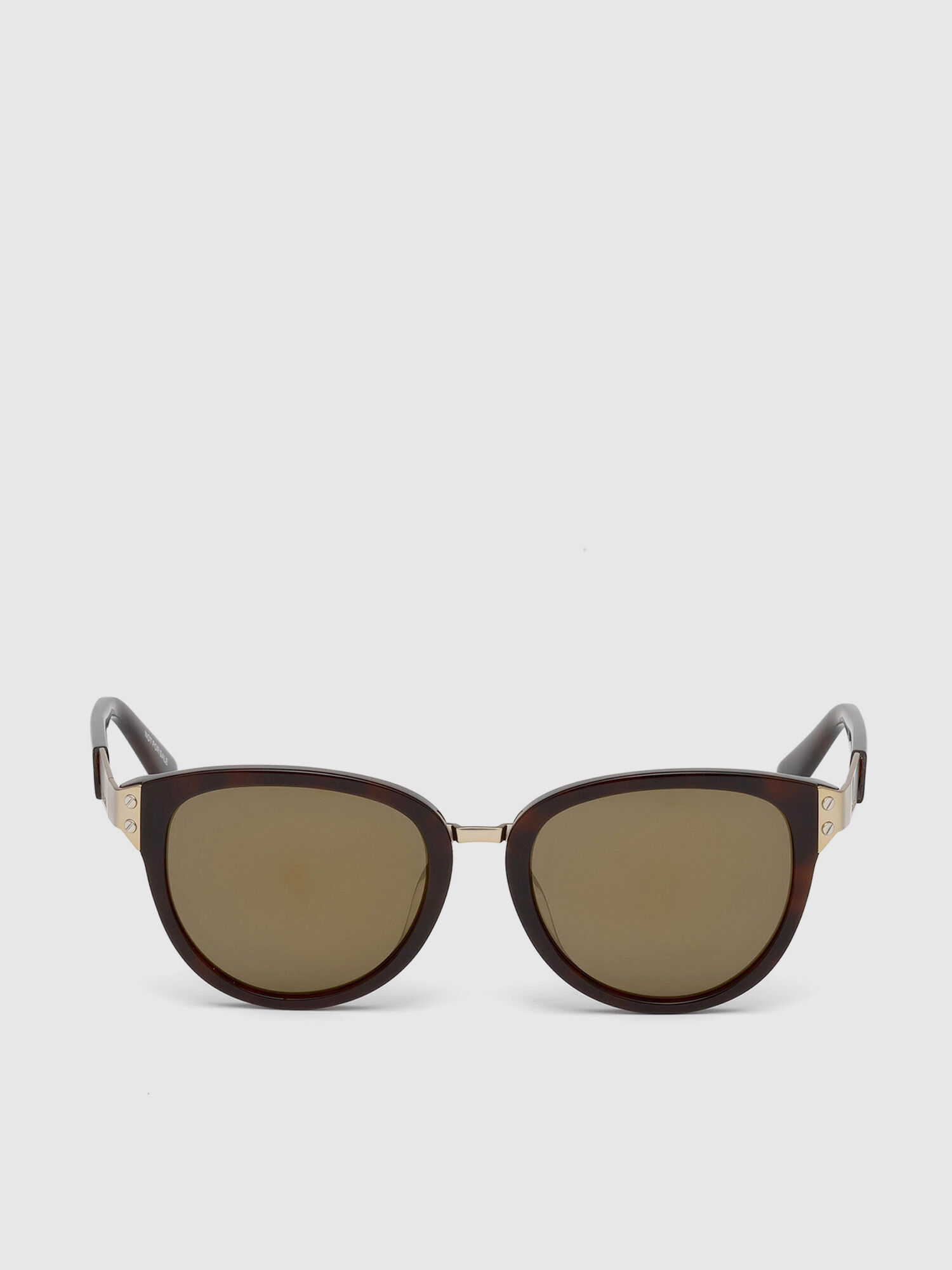 Diesel - DL0234, Woman's Iconic eyewear with metal inserts in Brown - 1
