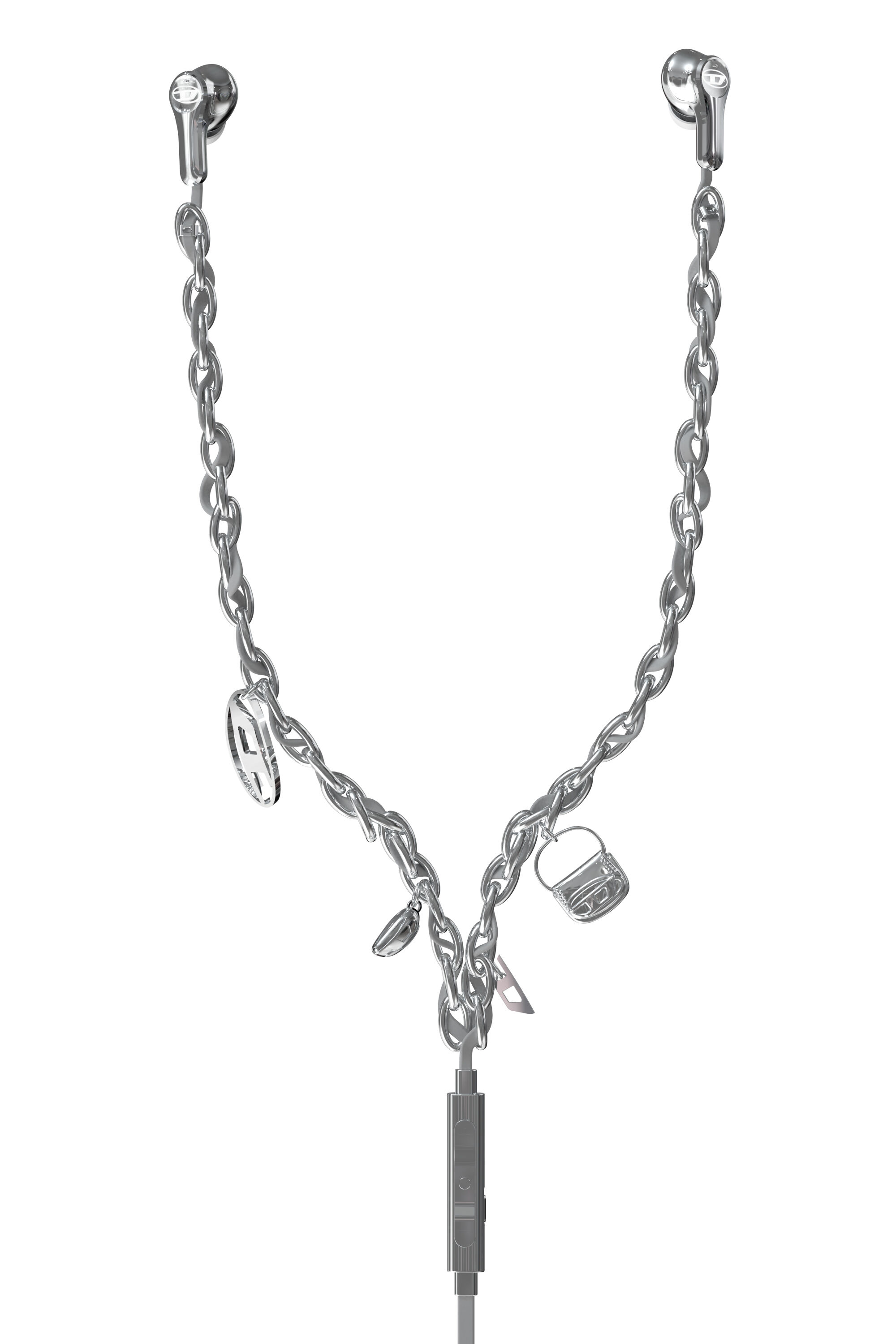 Diesel - 60458  WIRED EARBUDS, Unisex's Wired Earbuds and charms in Silver - 1