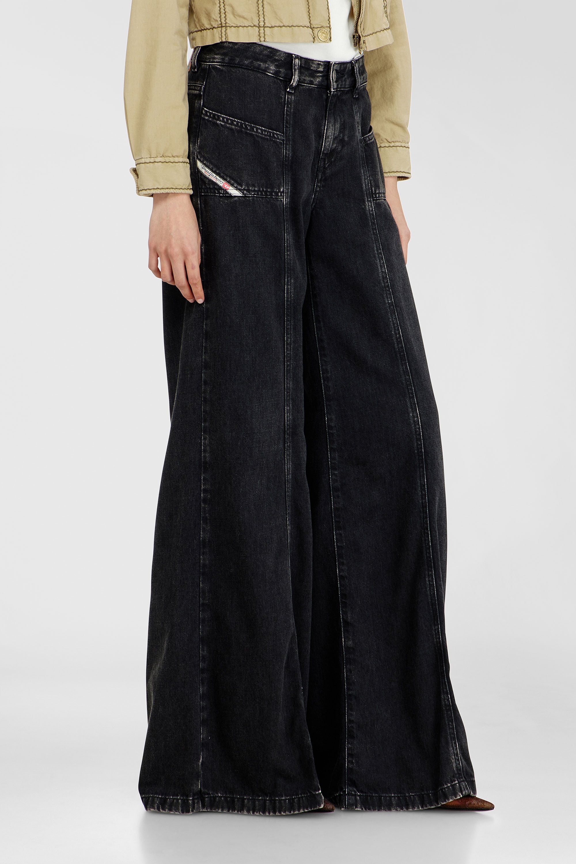 Diesel - Woman's Flare Jeans D-Akii 068HN, Black/Dark grey - 7