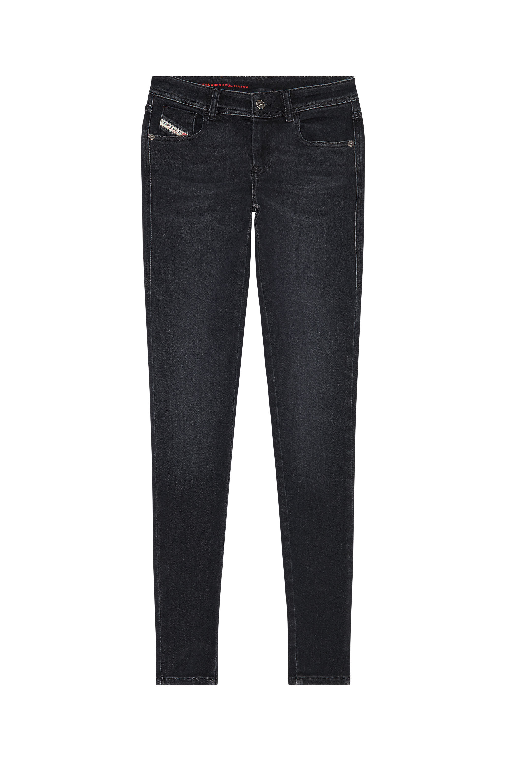Diesel - 2017 Slandy 09D96 Super skinny Jeans, Black/Dark grey - Image 2