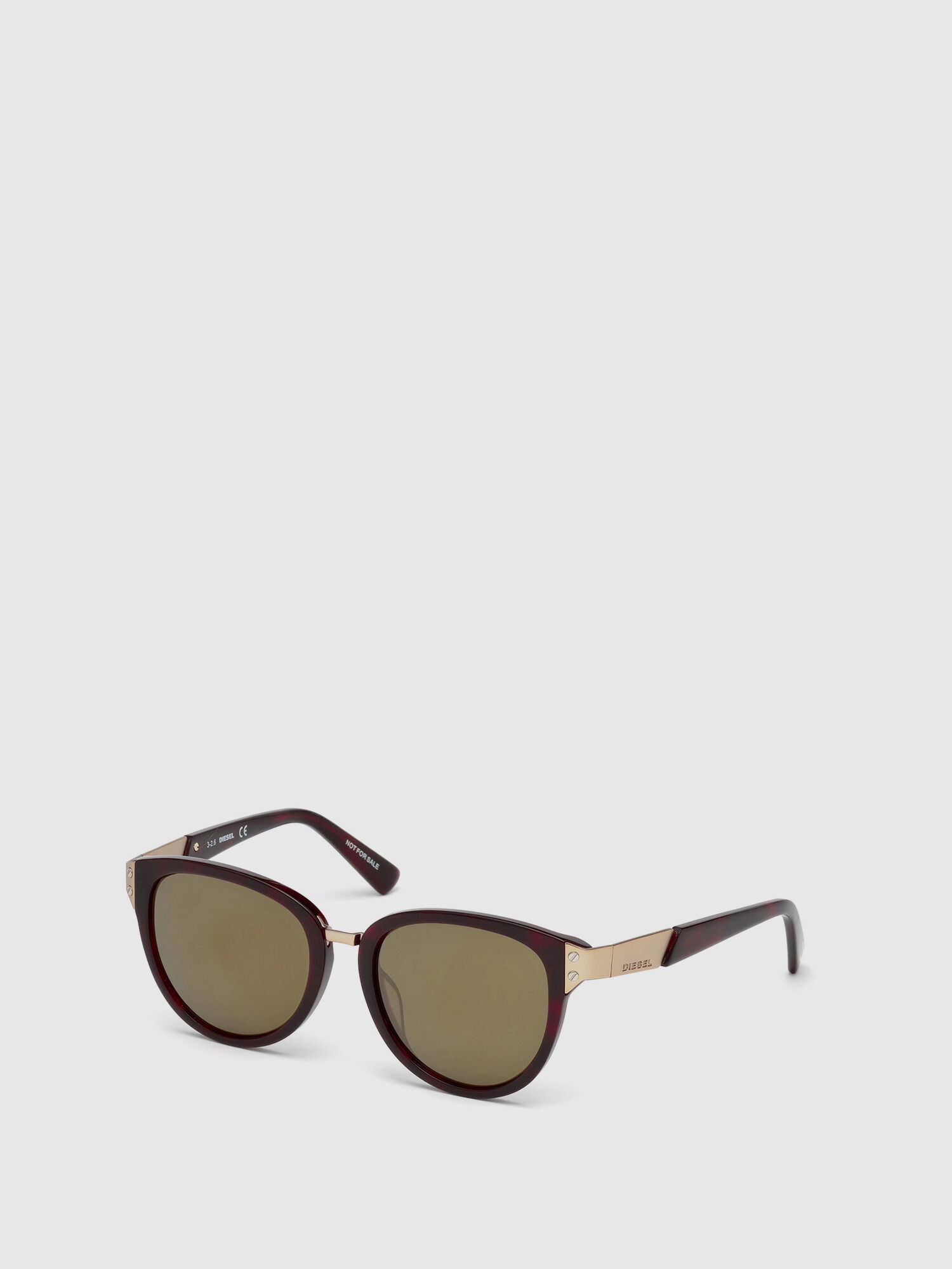 Diesel - DL0234, Woman's Iconic eyewear with metal inserts in Brown - 4
