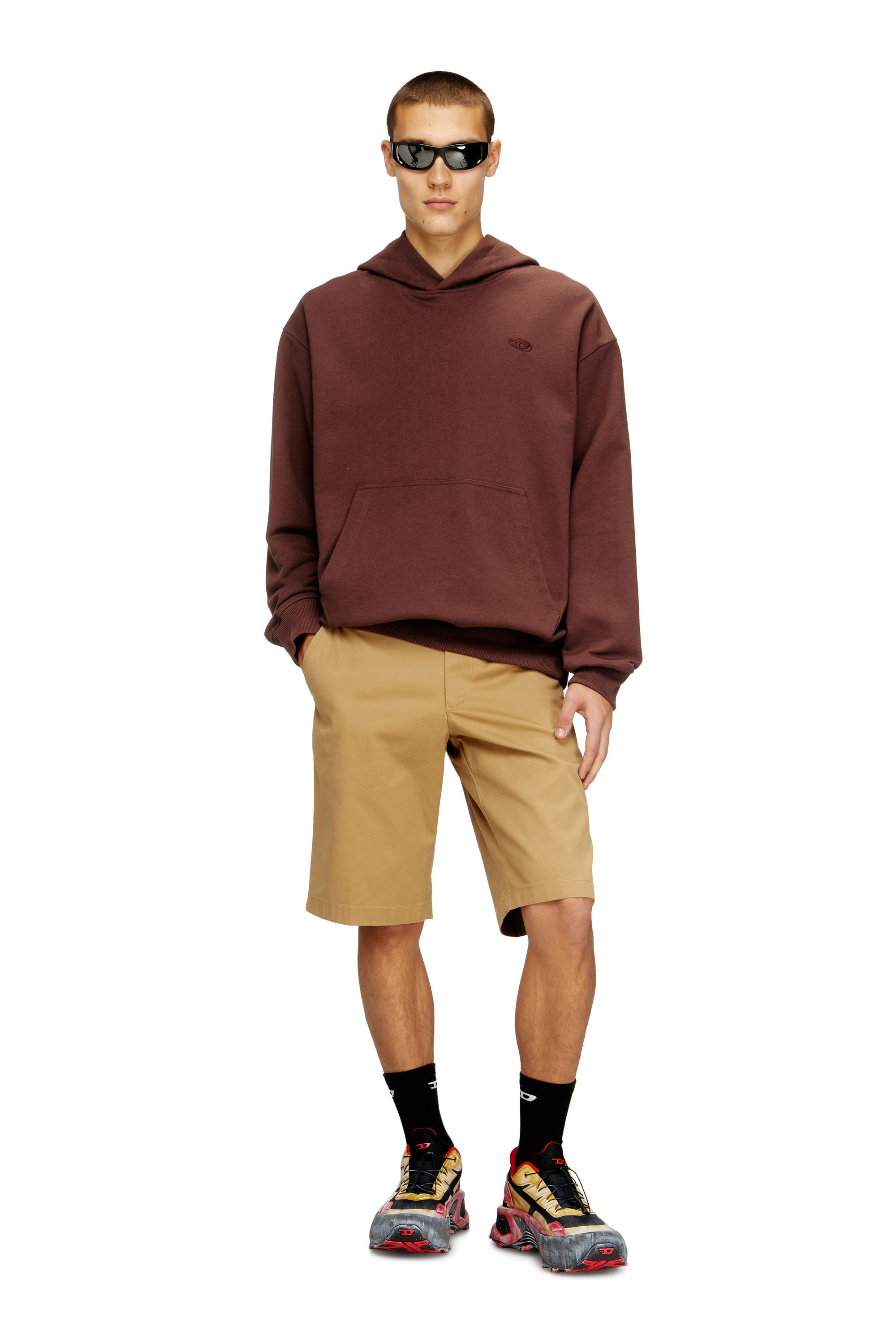 Diesel - P-DEFINE-SHORT-EPCH, Man's Stonewash cotton shorts in Beige - 1