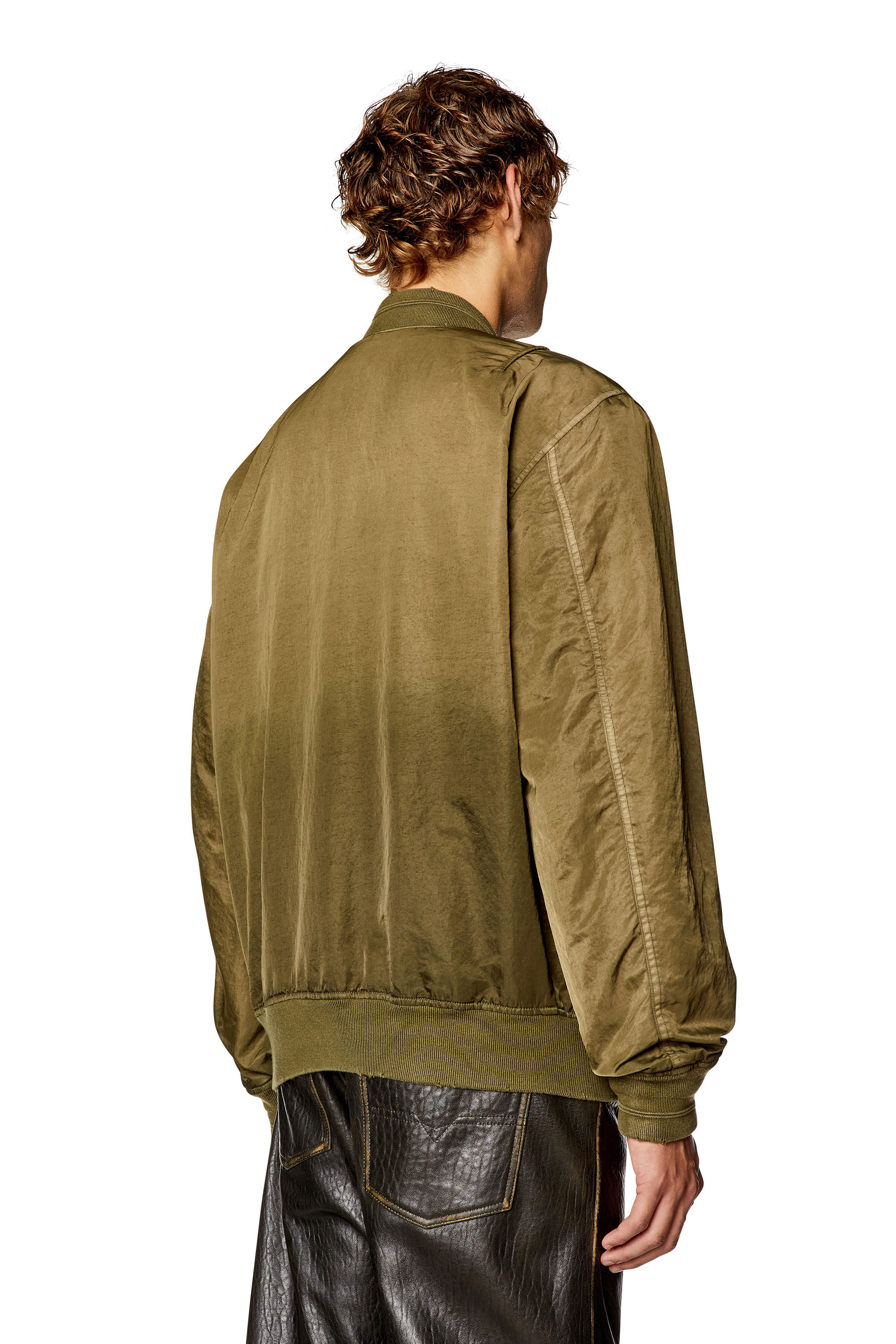 Men s Degrade padded bomber jacket Green Diesel