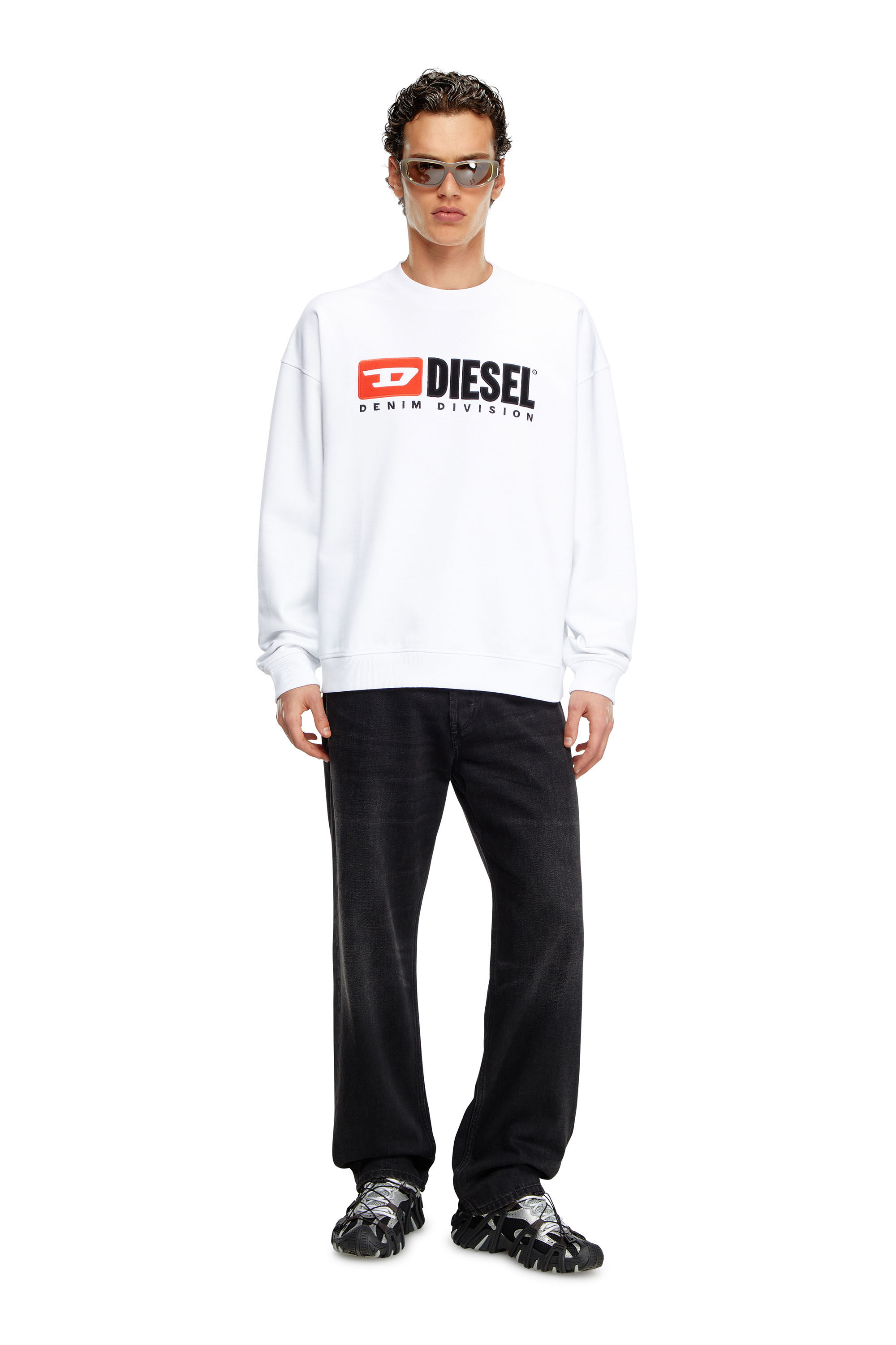 Diesel white sweatshirt cheap