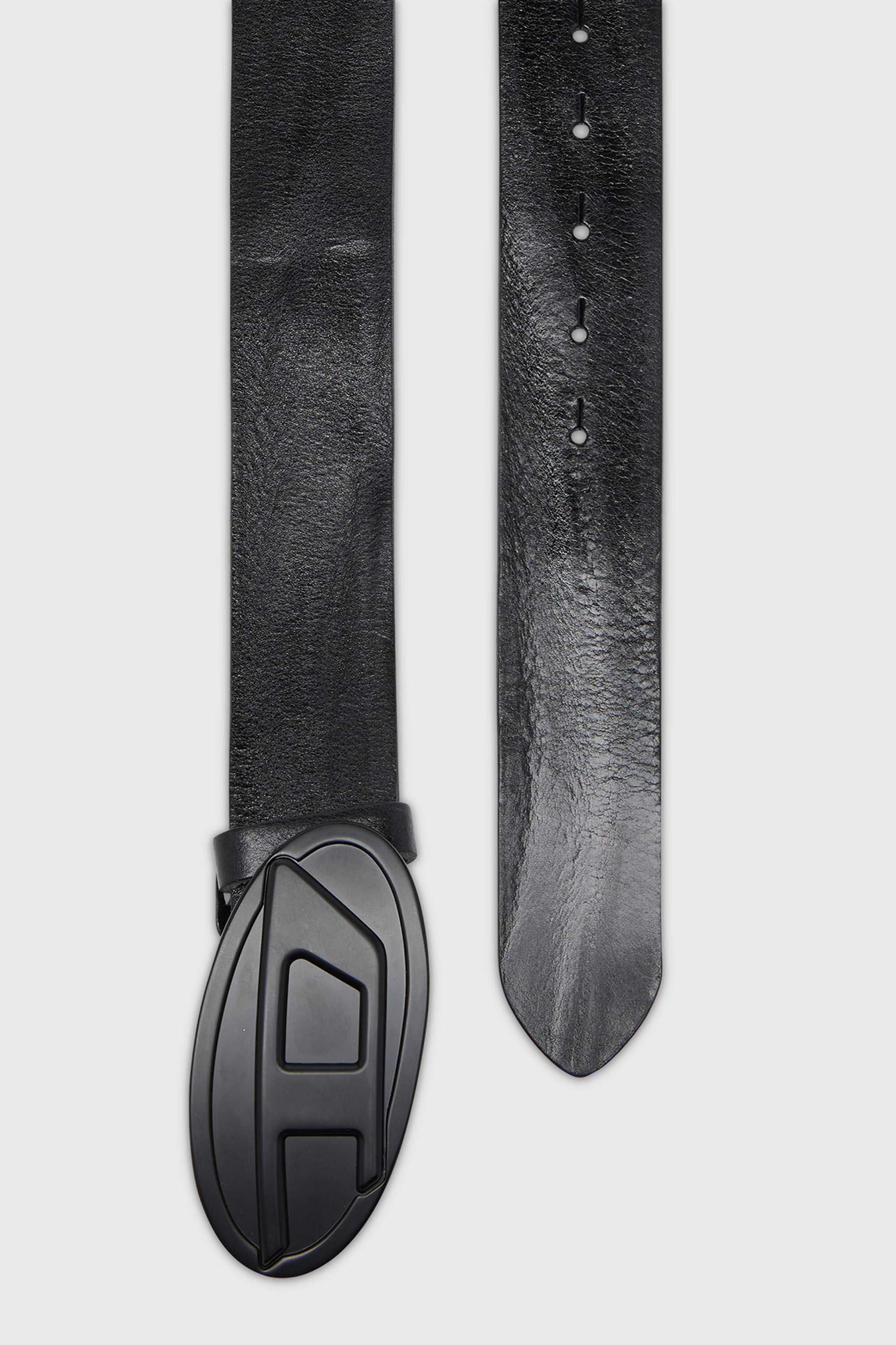 Diesel - B-1DR 2.0, Man's 4cm belt in waxed leather in Black - 2