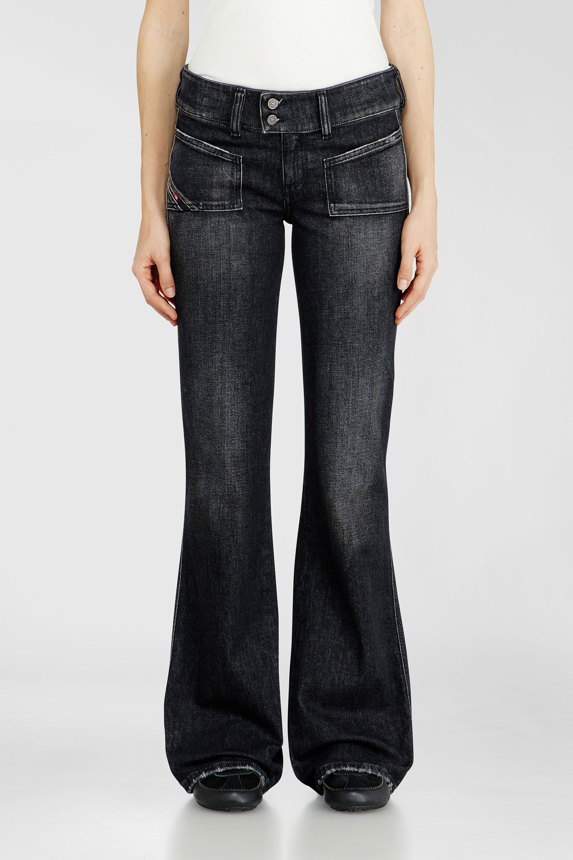 Diesel - Woman's Bootcut Jeans D-Hush 09N50, Black/Dark grey - 4