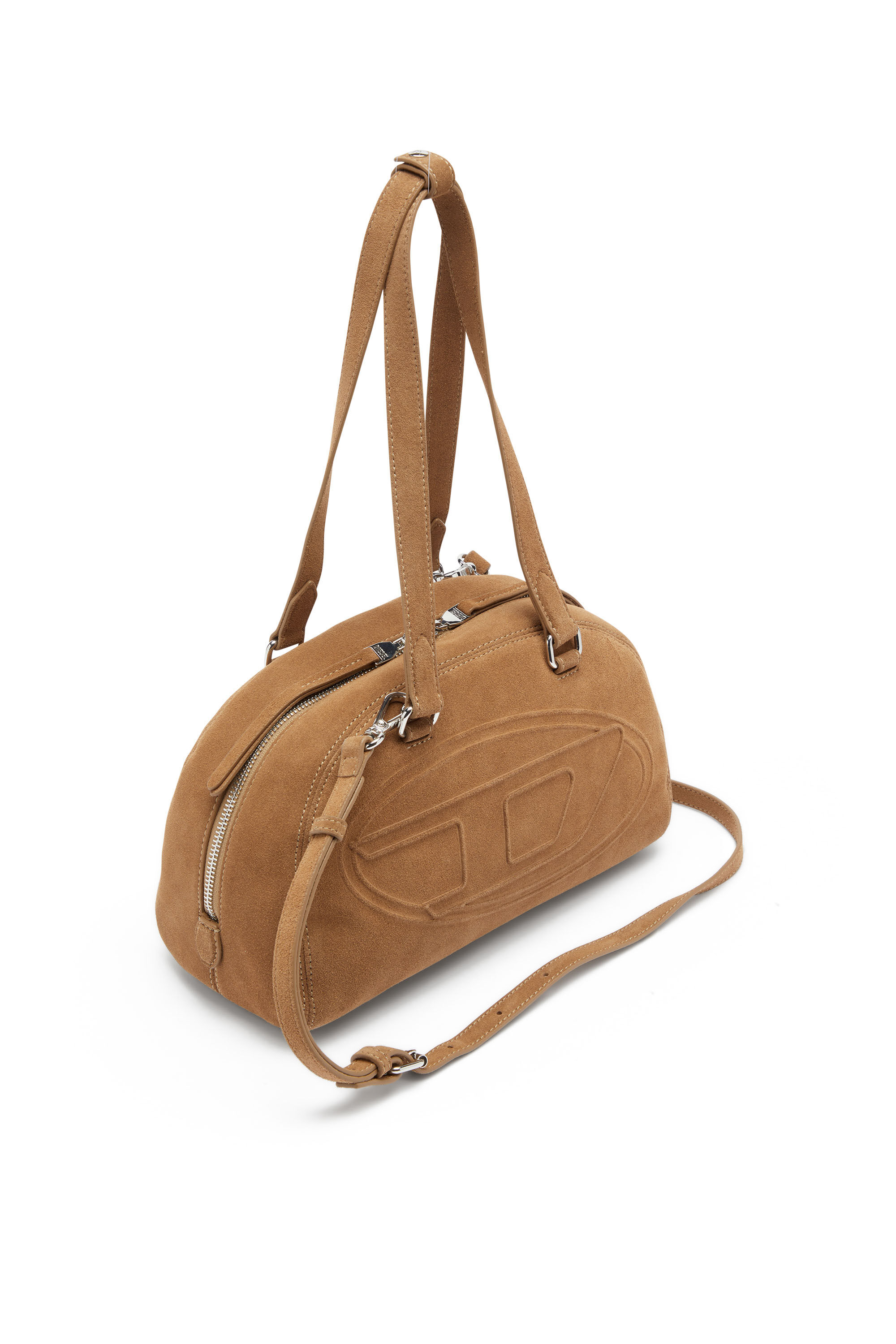 Diesel - 1DR DOME SHOULDER, Unisex's 1DR Dome-Suede shoulder bag with Oval D logo in Beige - 6