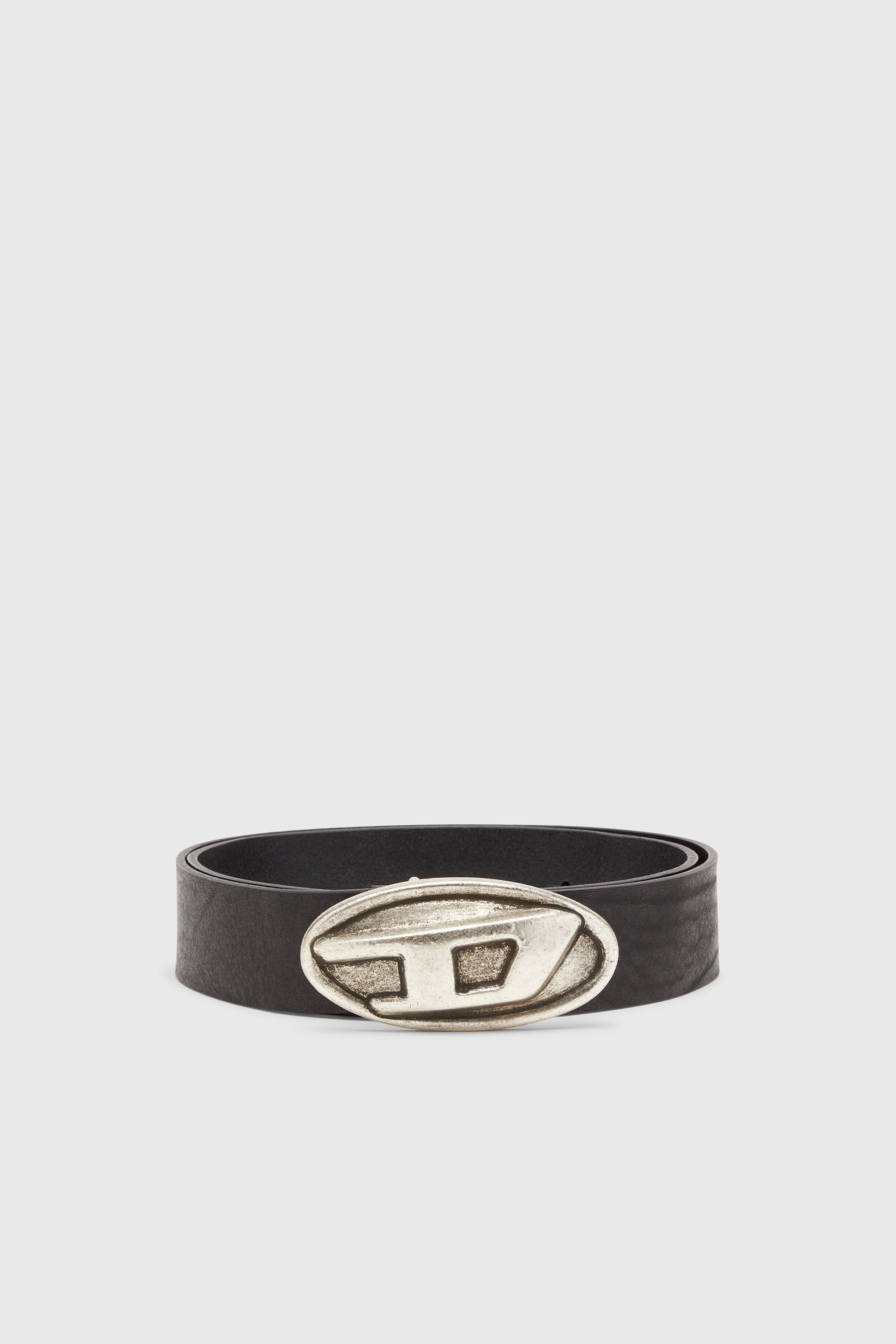 Diesel - B-DOUBLE D, Man's 4 cm belt with Oval D buckle in Black - 1