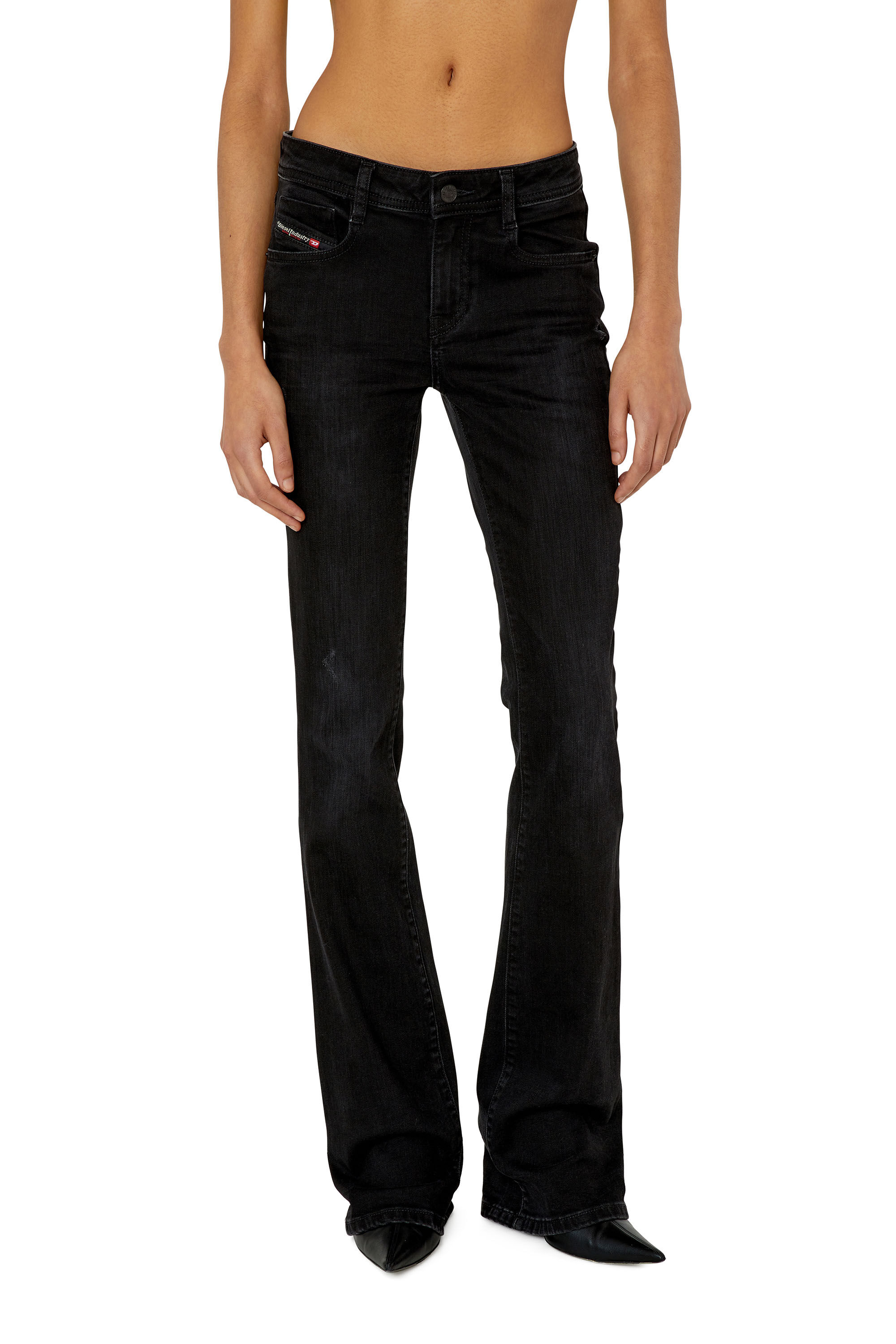 Diesel - 1969 D-Ebbey 0TFAS Bootcut and Flare Jeans, Black/Dark grey - Image 3