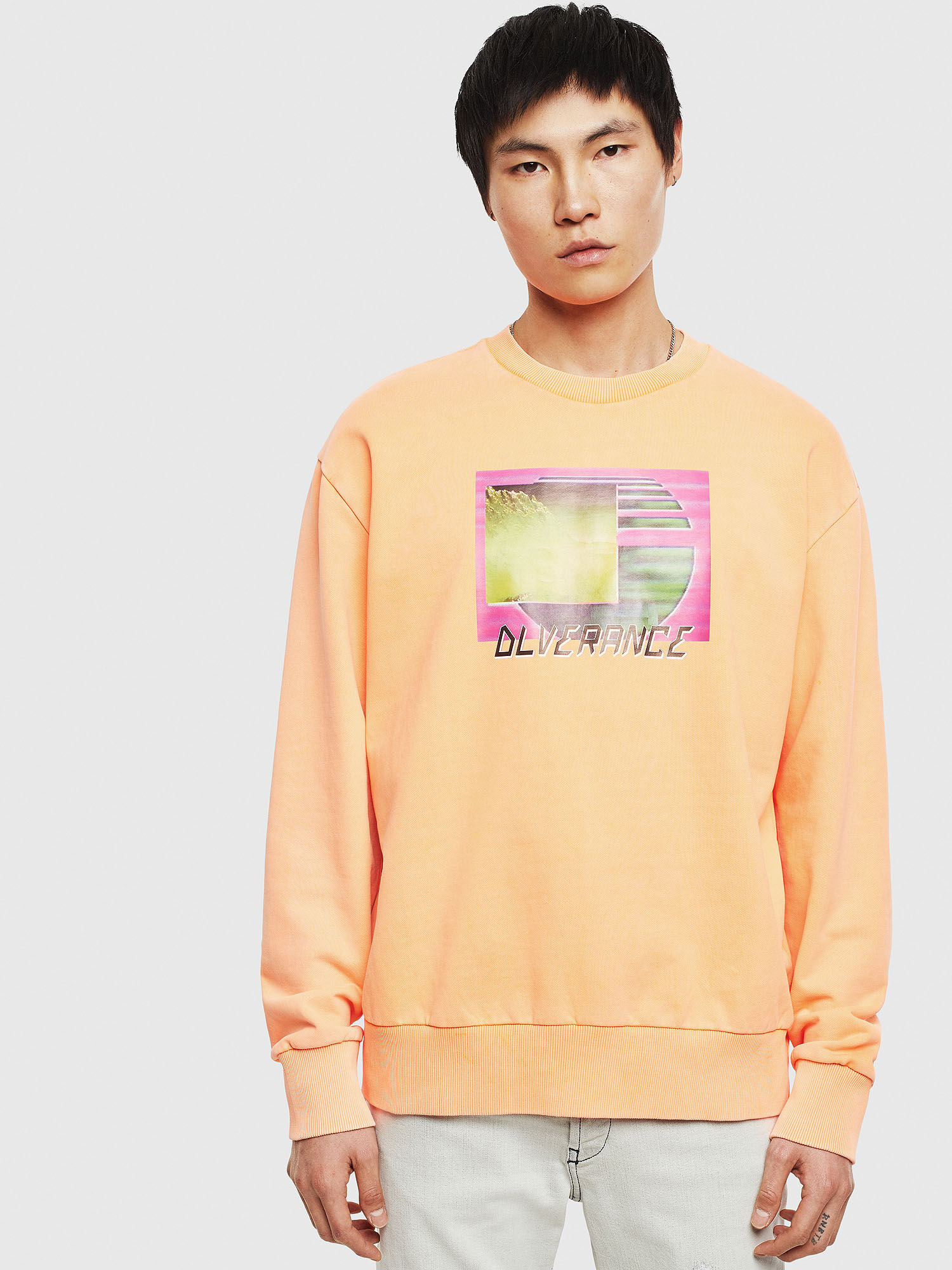 diesel hoodie orange